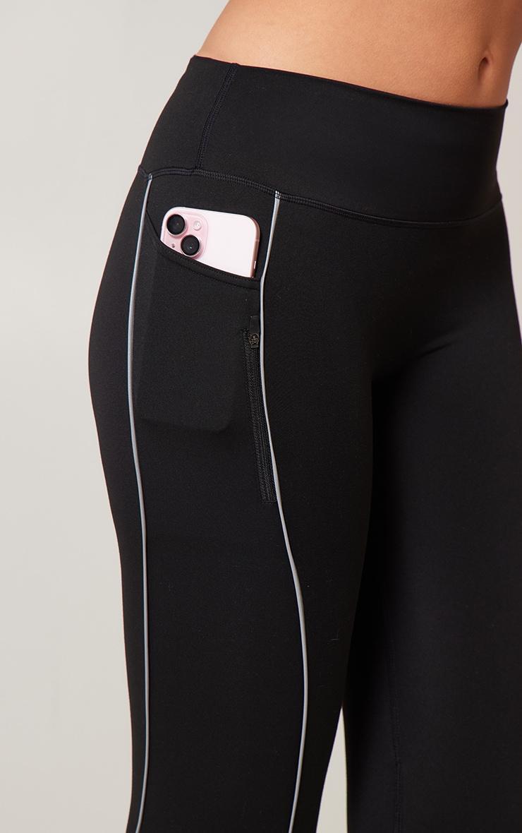 PLT RUN Black Sculpt Reflective Pocket Detail Legging Product Image