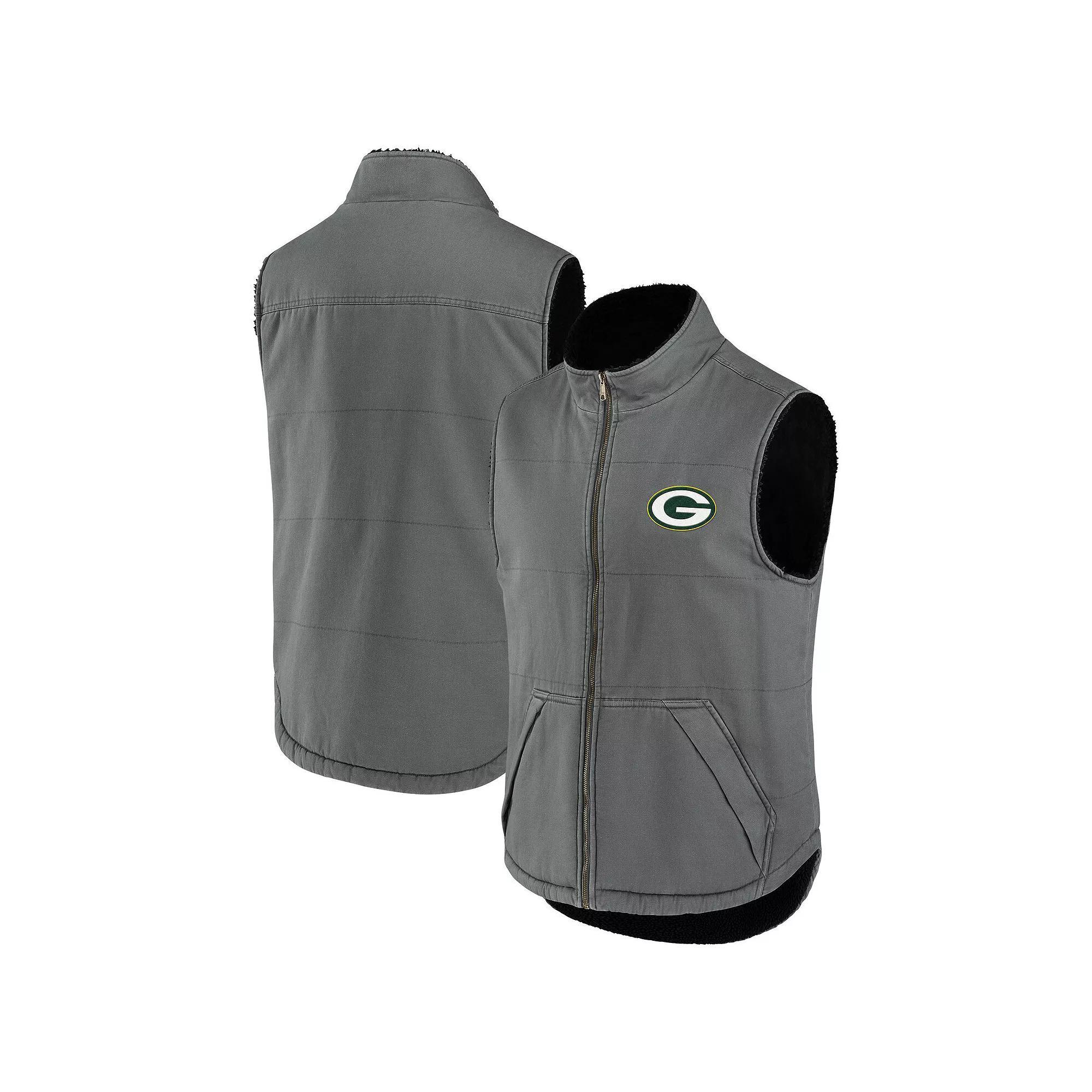 Men's NFL x Darius Rucker Collection by Fanatics Gray Tampa Bay Buccaneers Sherpa-Lined Full-Zip Vest,  Product Image
