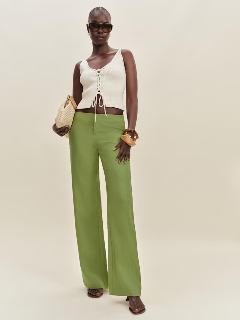 Petites Vida Linen Low Rise Pant Product Image