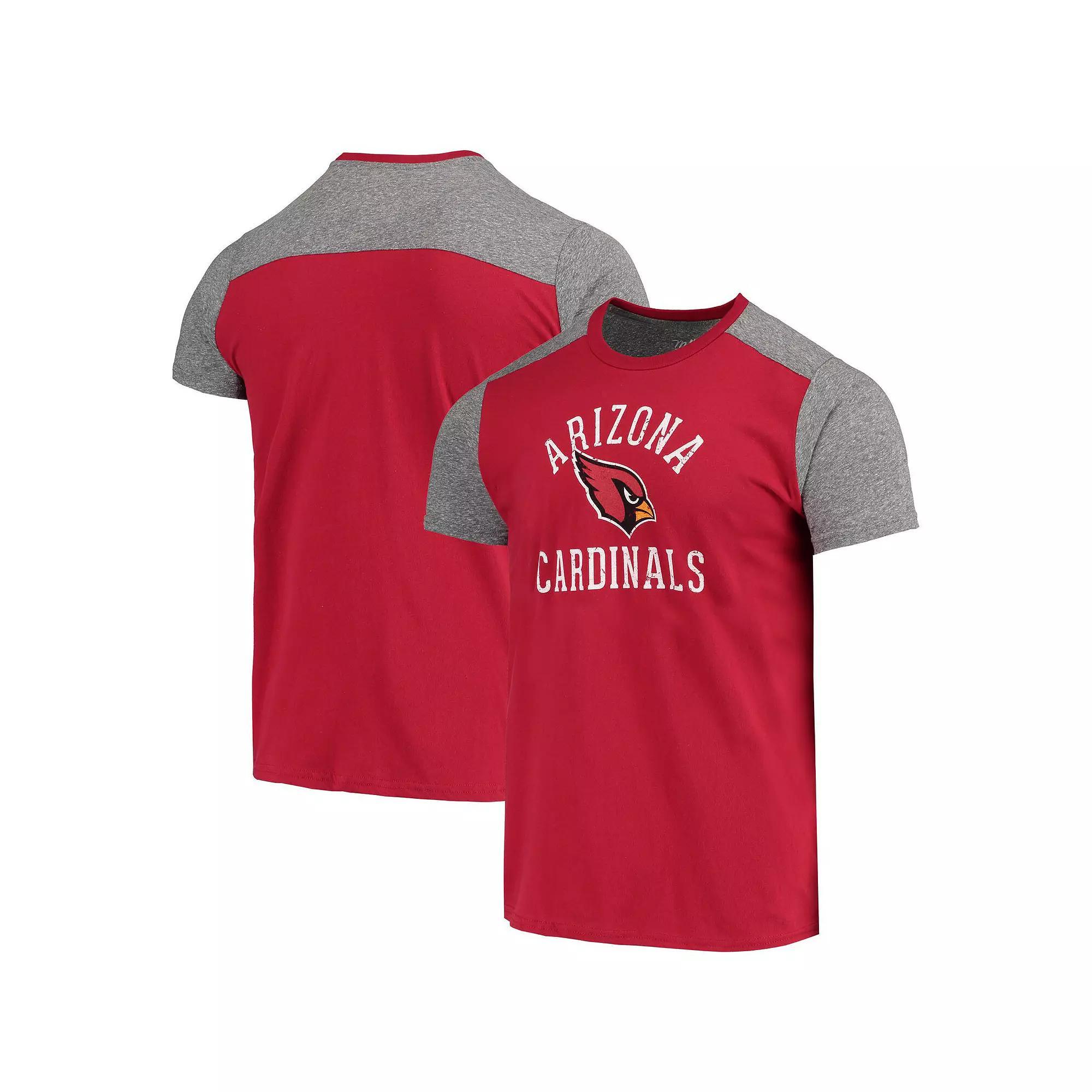 Men's Majestic Threads Cardinal/Gray Arizona Cardinals Field Goal Slub T-Shirt, Size: XL, Red Product Image