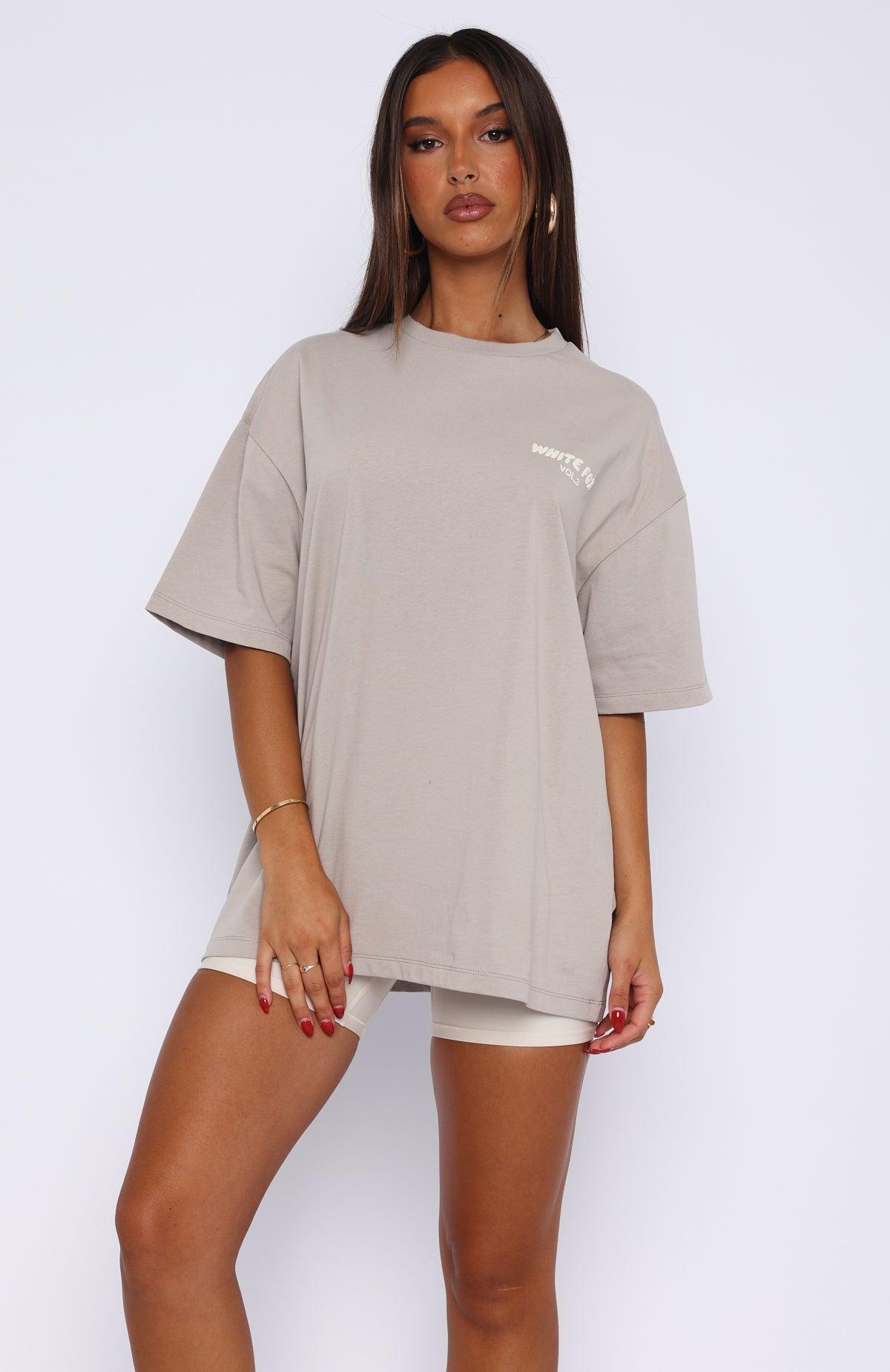 Offstage Back Graphic Oversized Tee Grey Product Image