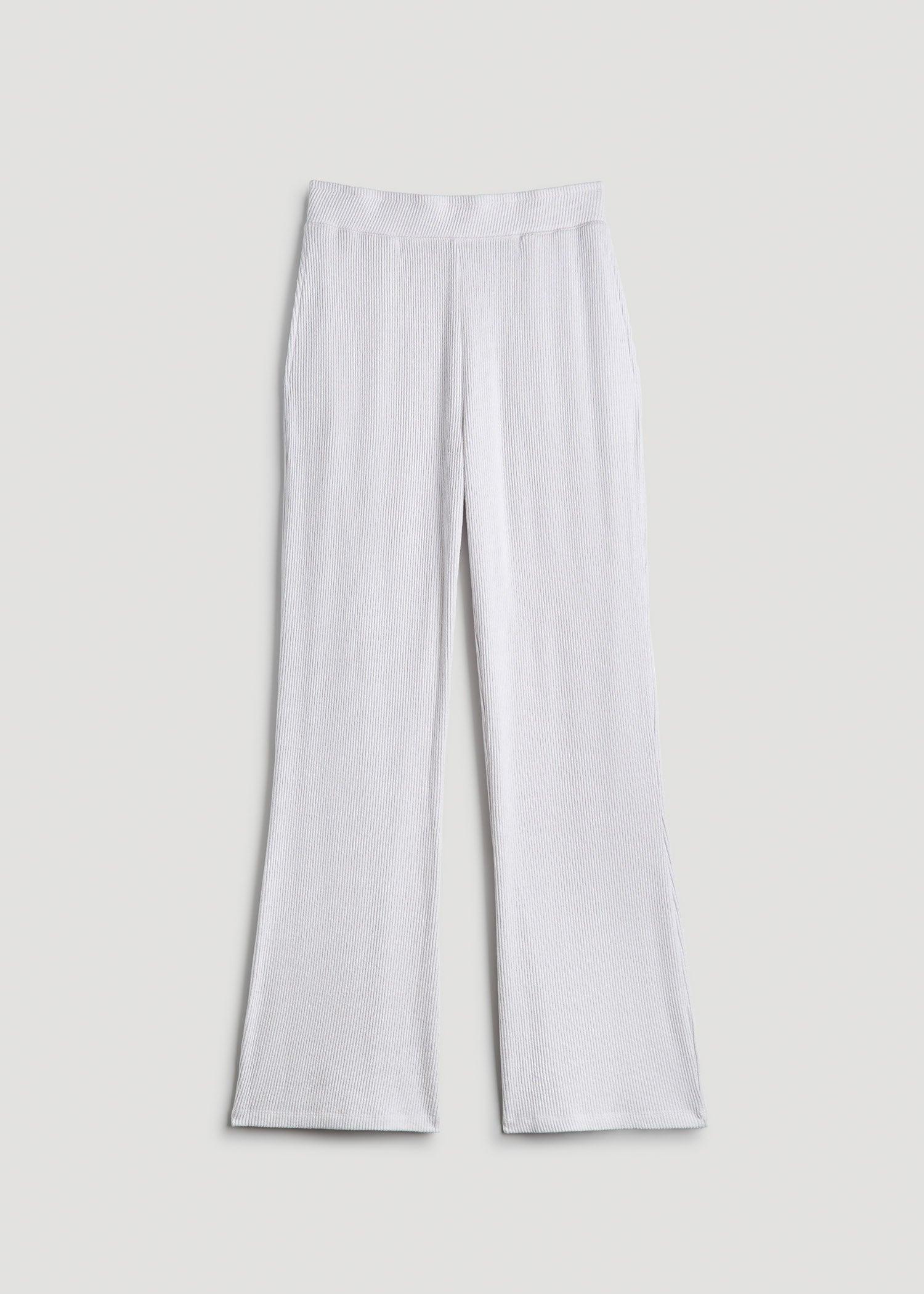 Women's Ribbed Flare Lounge Pants for Tall Women in Cloud White Product Image