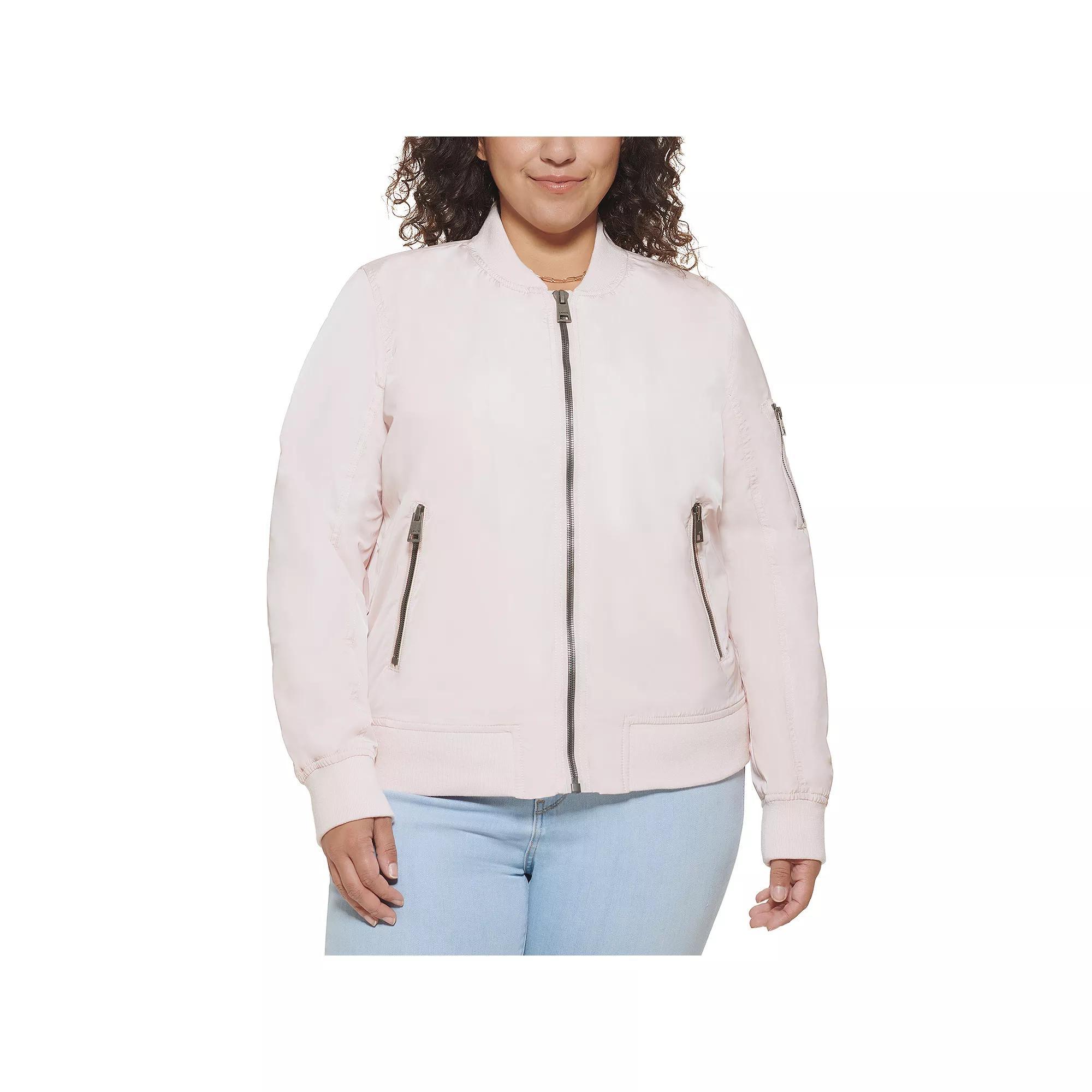 Plus Size Levi's® Newport Classic Bomber Jacket, Women's, Size: 2XL, White Product Image