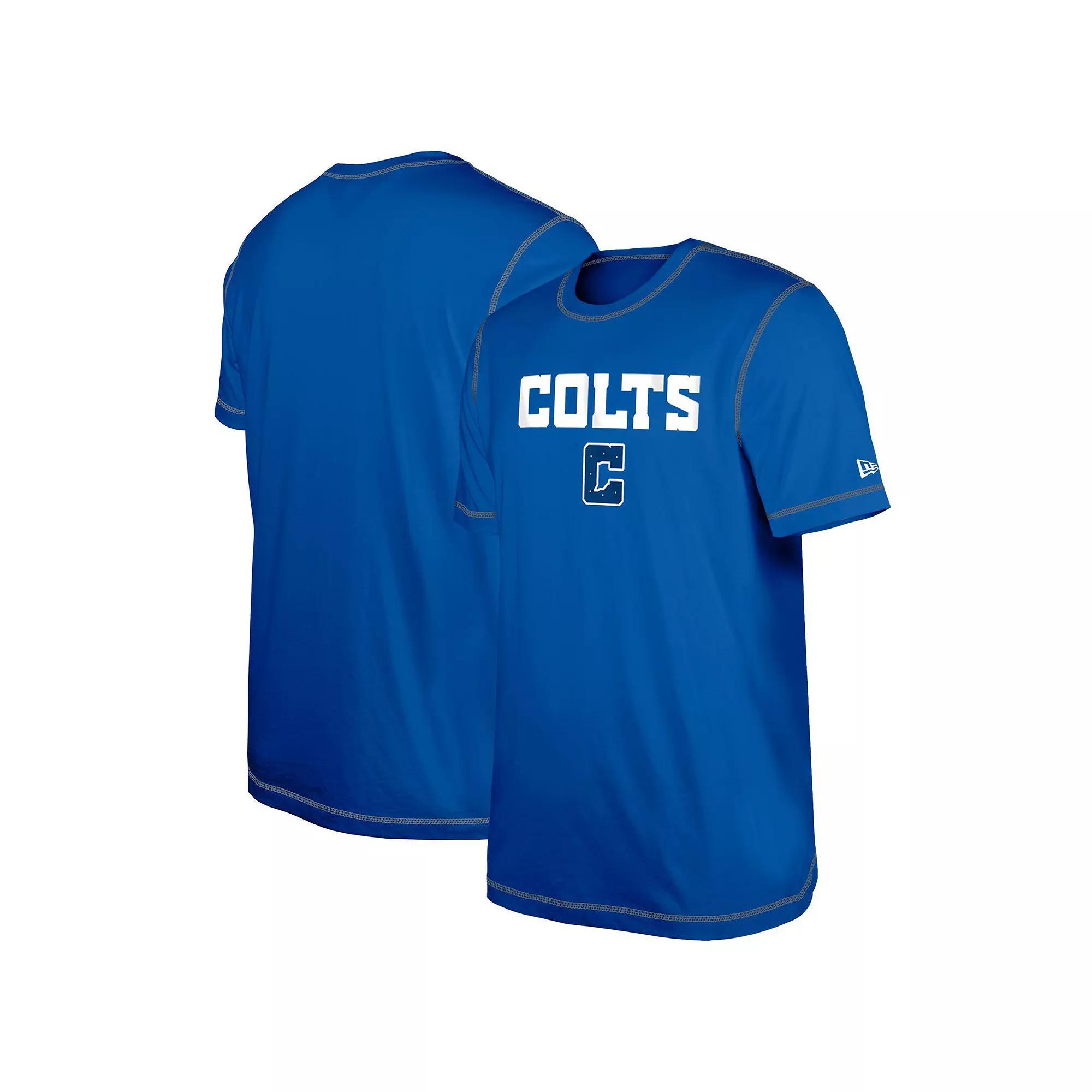 Men's New Era  Royal Indianapolis Colts Third Down Puff Print T-Shirt, Size: XL, Blue Product Image