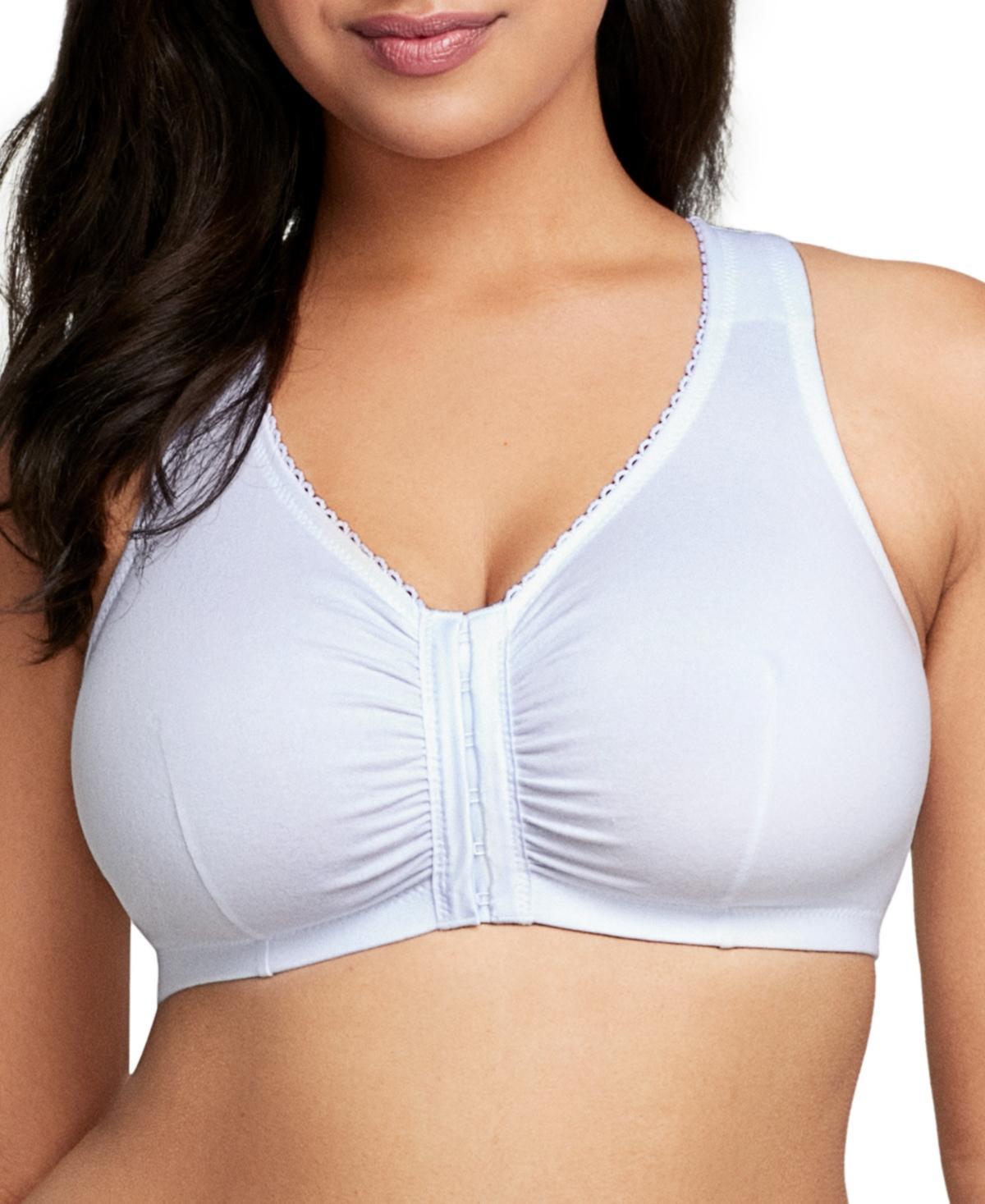 Plus Size Glamorise Full-Figure Complete Comfort Wire-free Cotton T-Back Bra 1908, Women's, Size: 42 Dd/Ddd, White Product Image