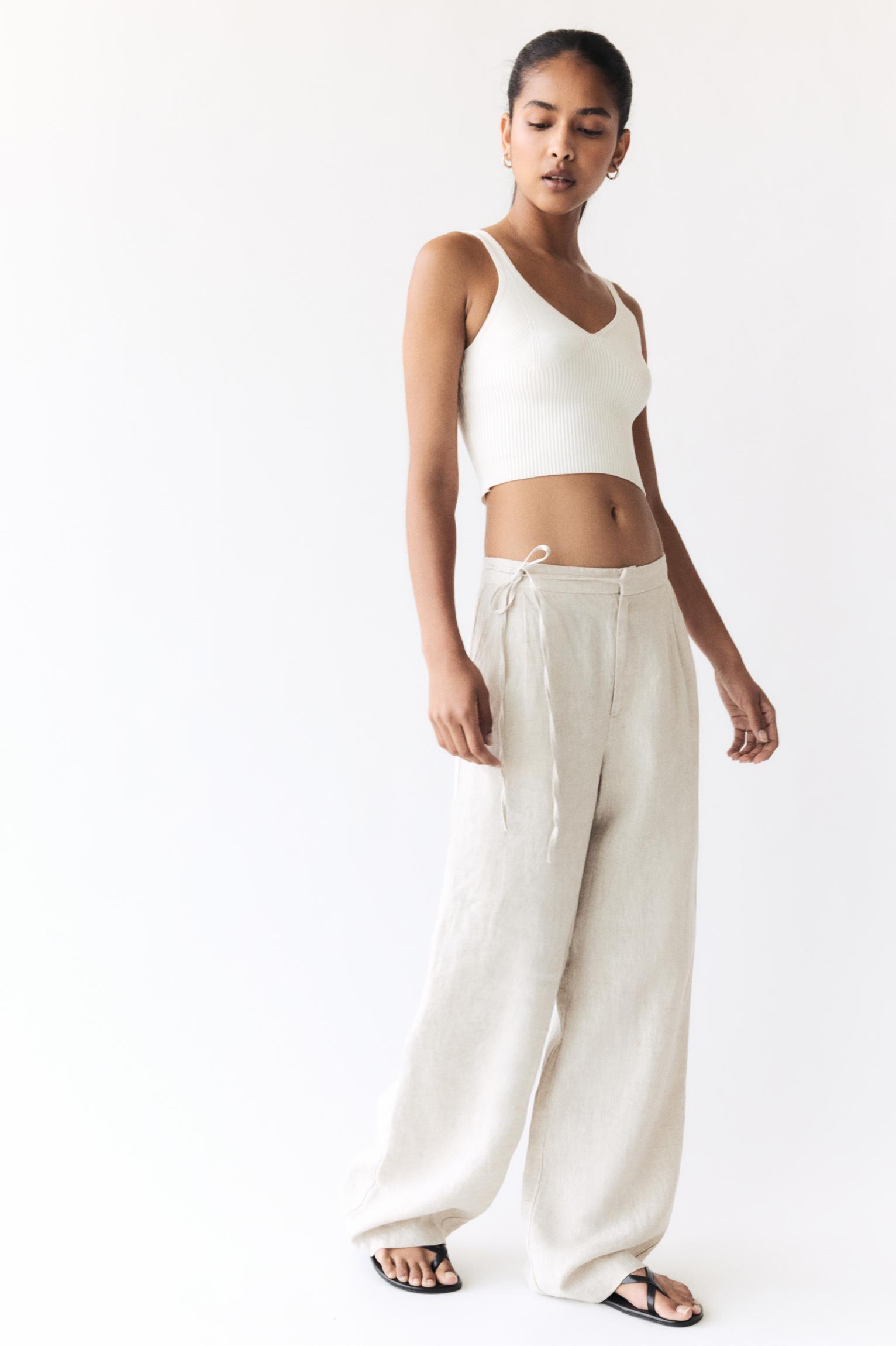100% linen pants Product Image