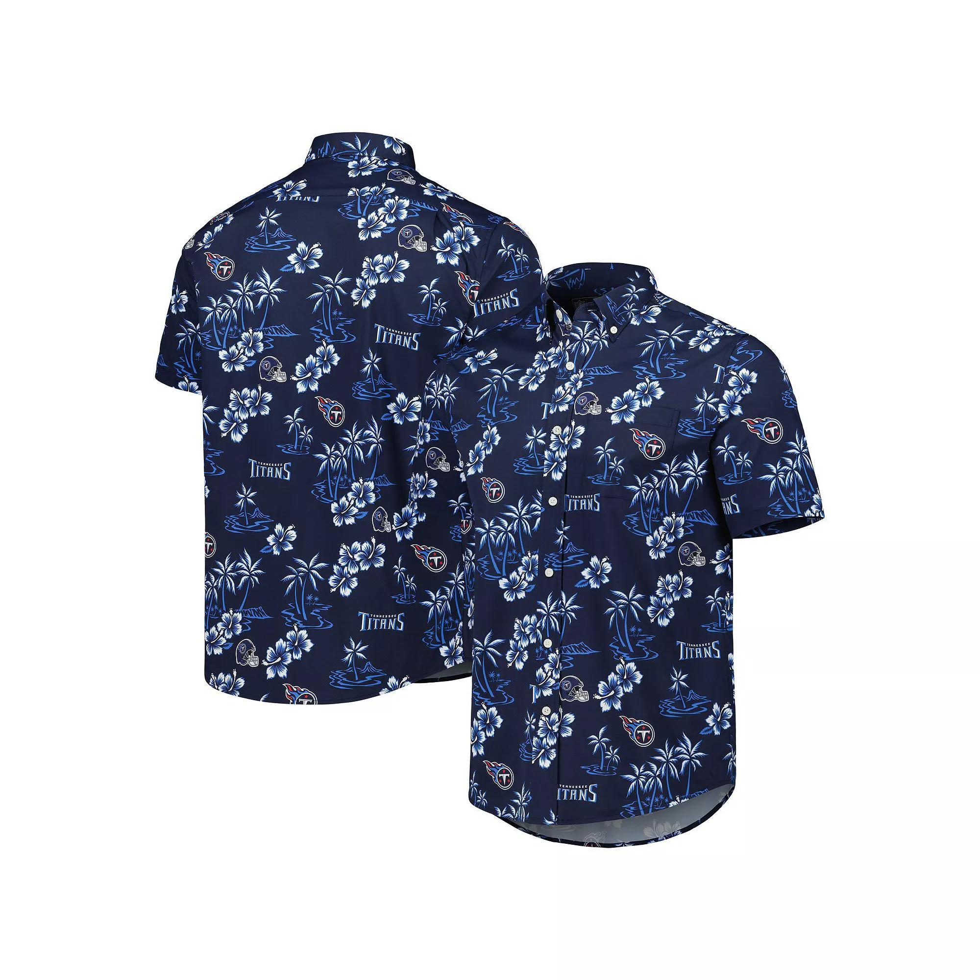 Men's Reyn Spooner Navy Tennessee Titans Kekai Button-Up Shirt,  Product Image