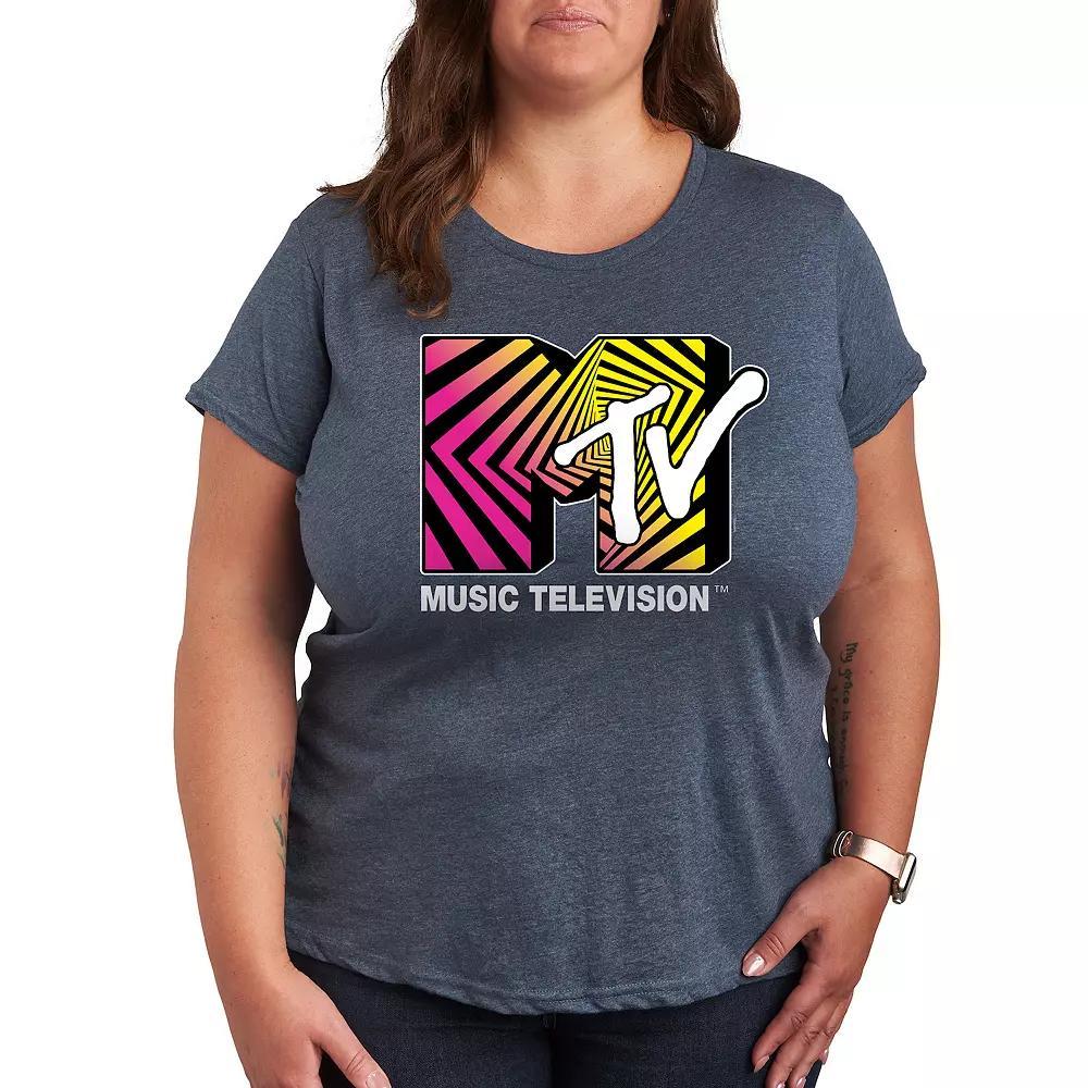 Plus MTV Optical 80s Graphic Tee, Women's,  Product Image