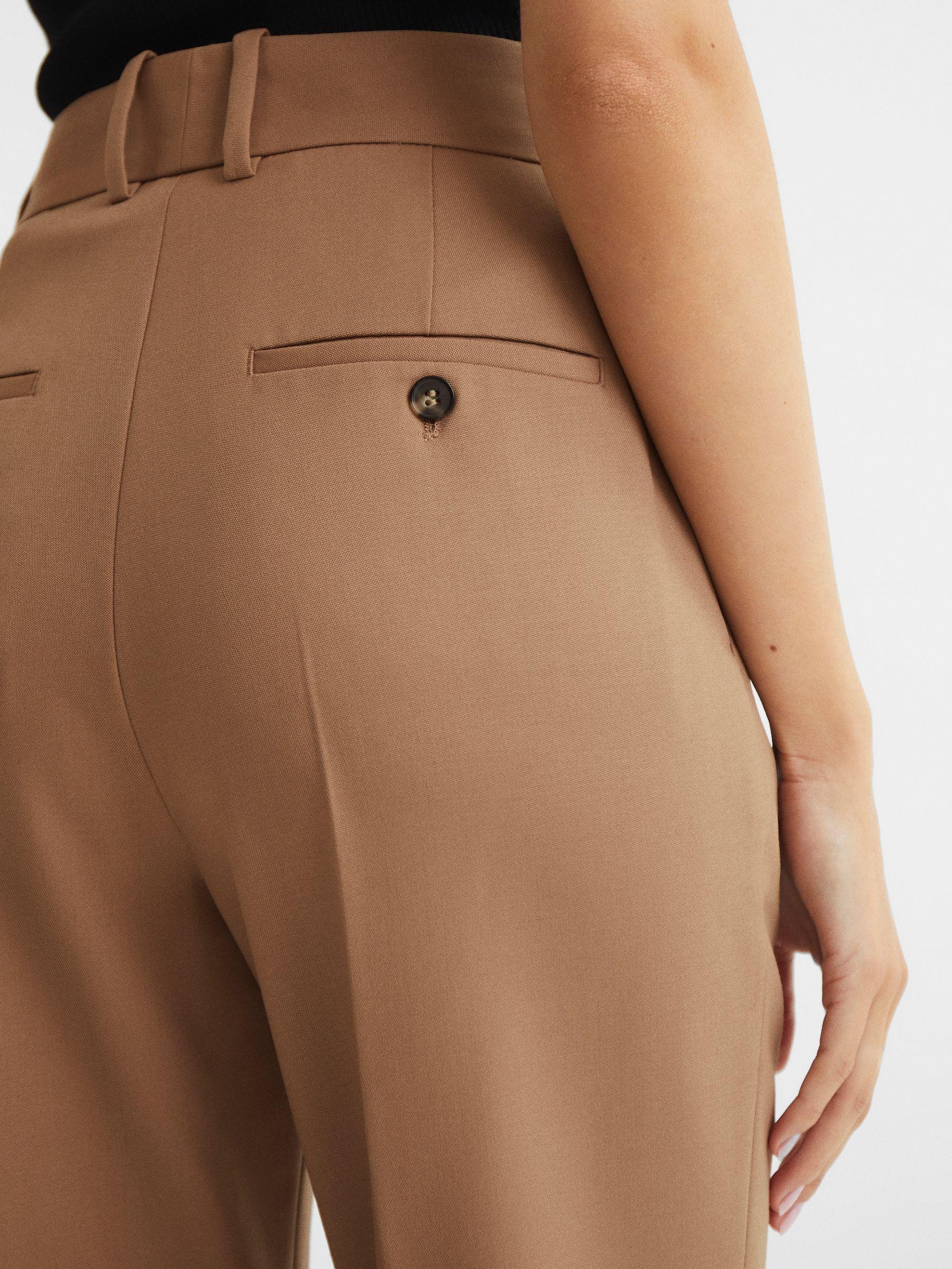 Slim Leg Tailored Trousers in Camel Product Image