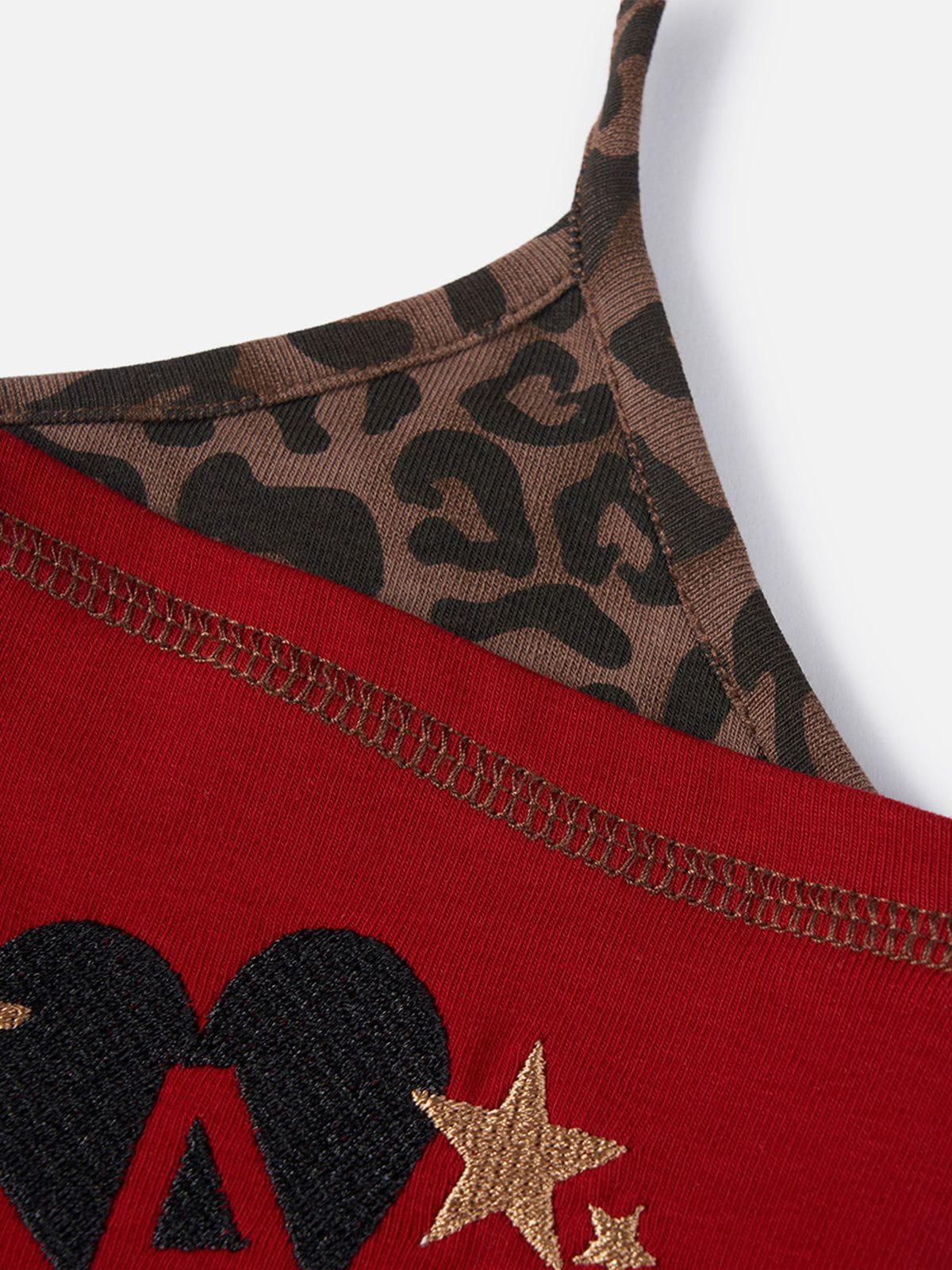 Aelfric Eden Leopard Print Patchwork Cami Top Female Product Image