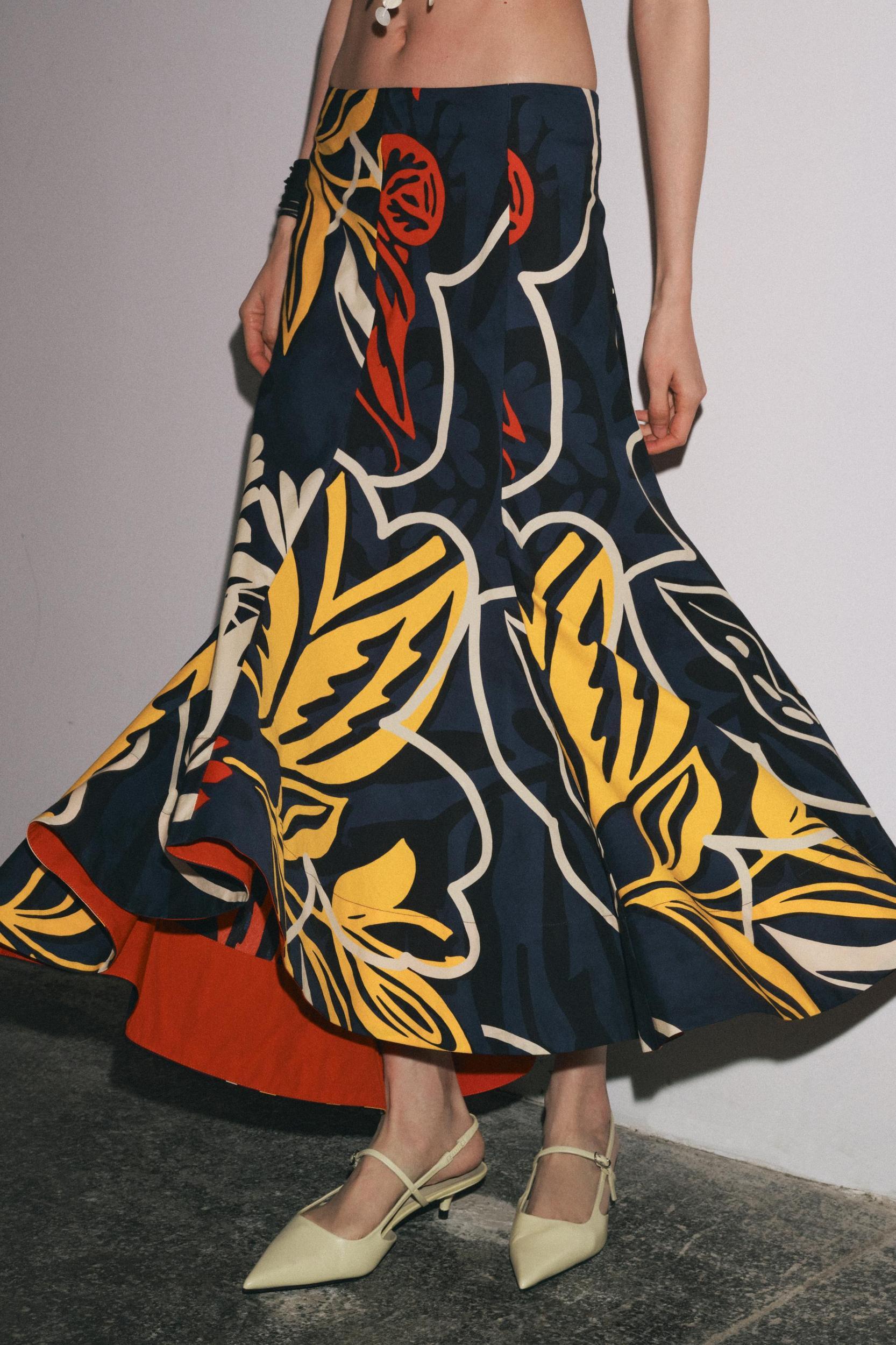 ZW COLLECTION PRINTED SKIRT Product Image