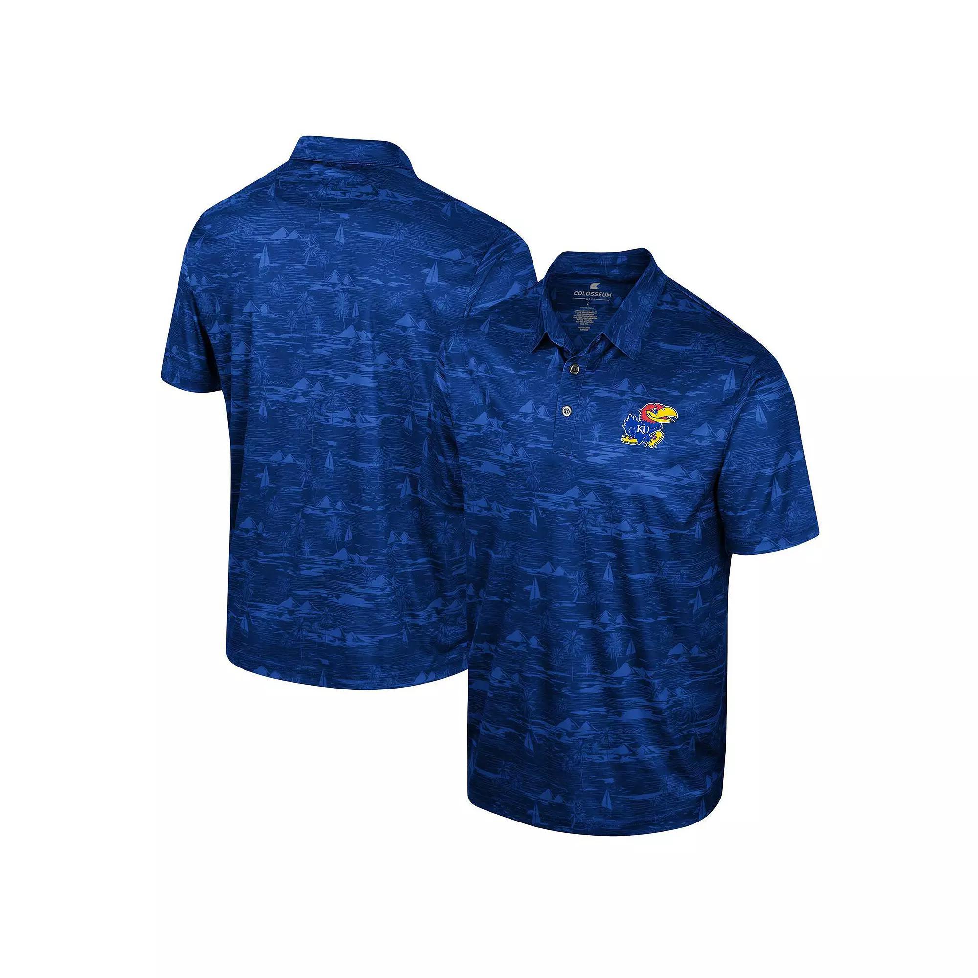 Men's Colosseum Black Colorado Buffaloes Daly Print Polo,  Product Image