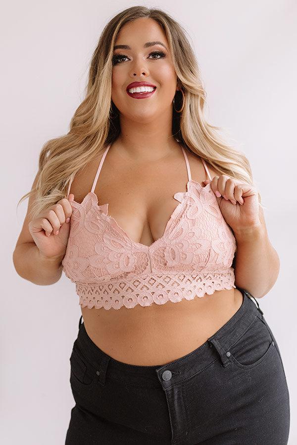 Paris Premier Lace Bralette In Peach Curves Product Image