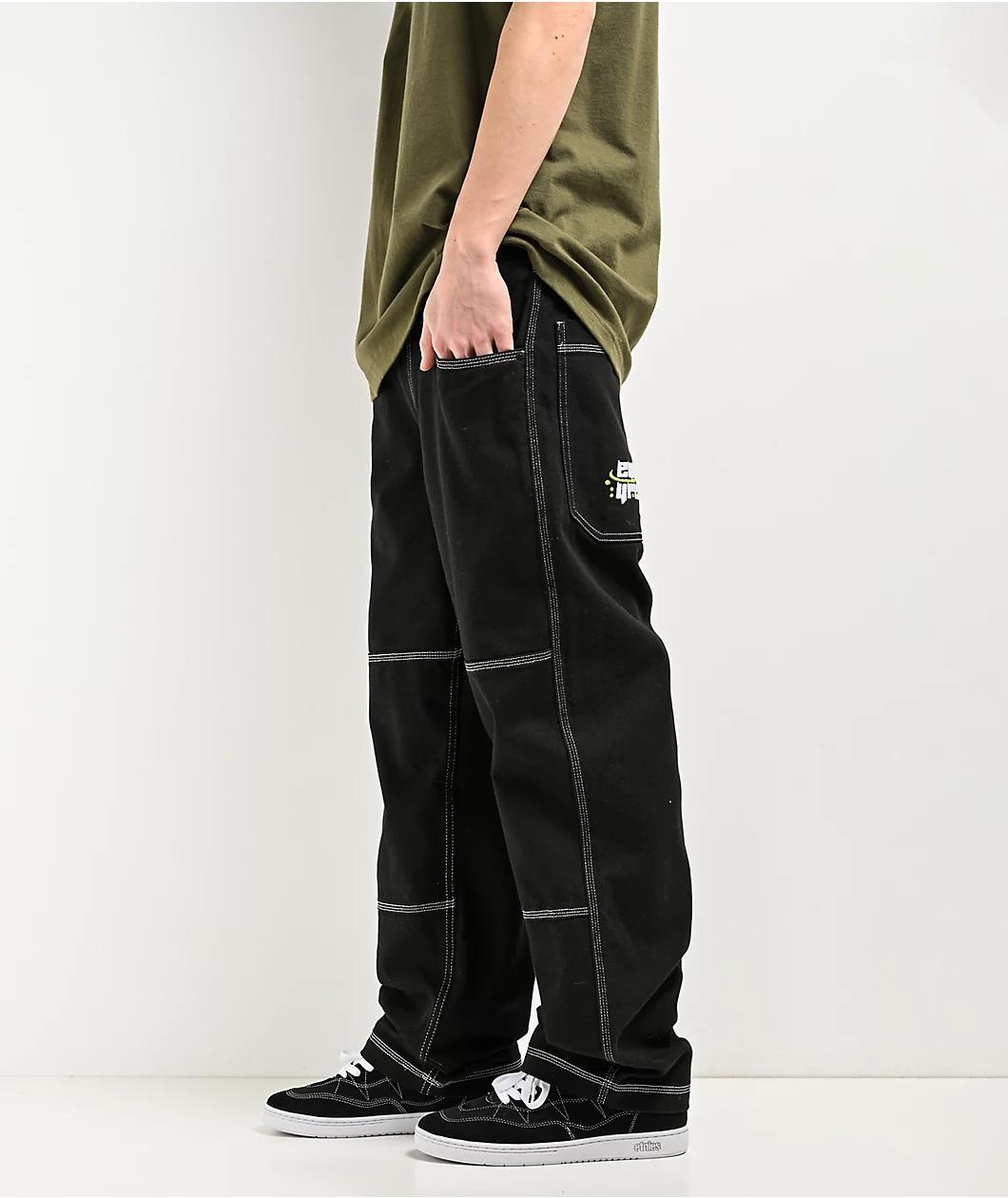 Empyre Y2K Star Black Carpenter Skate Jeans Product Image