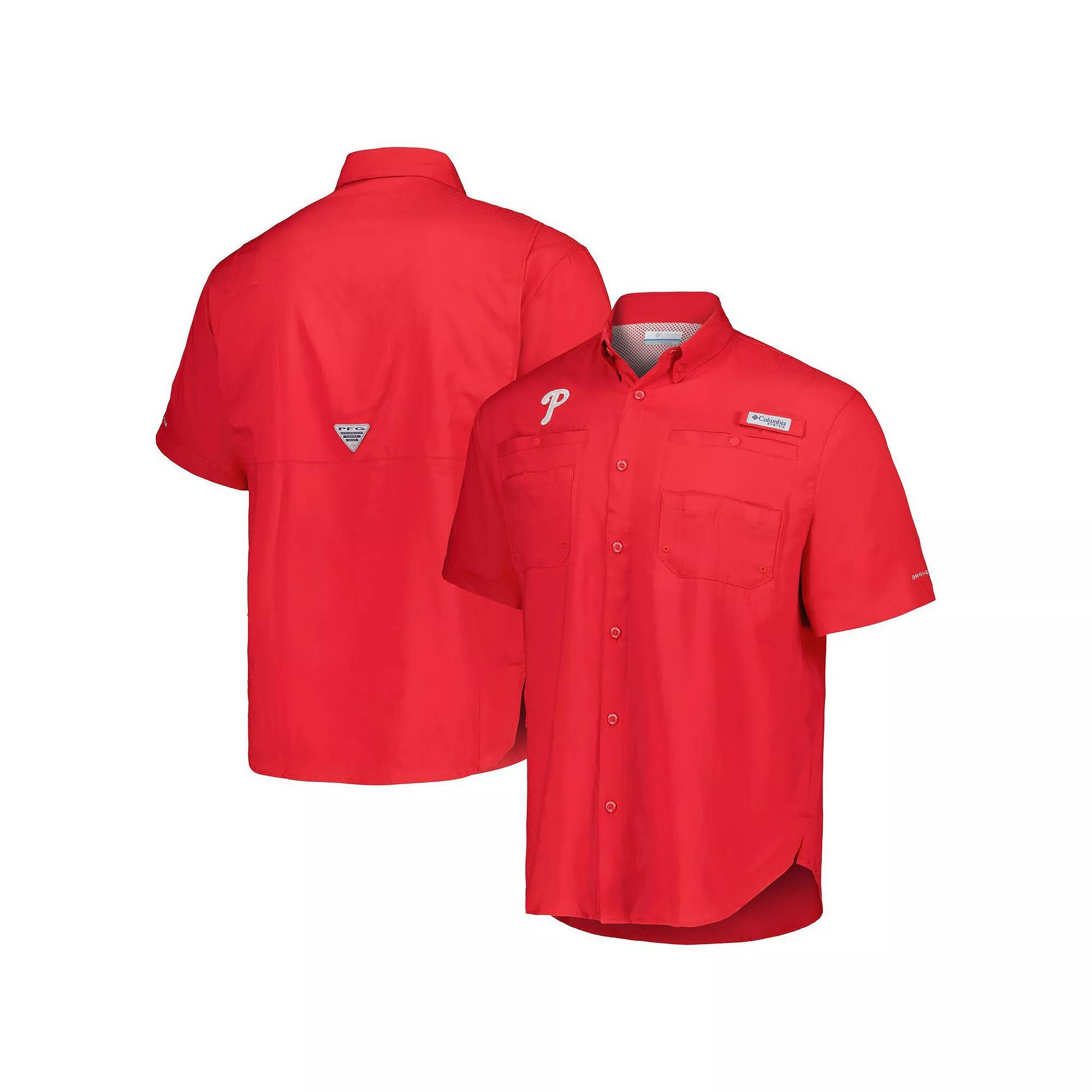 Men's Columbia Royal New York Mets Tamiami Omni-Shade Button-Down Shirt,  Product Image