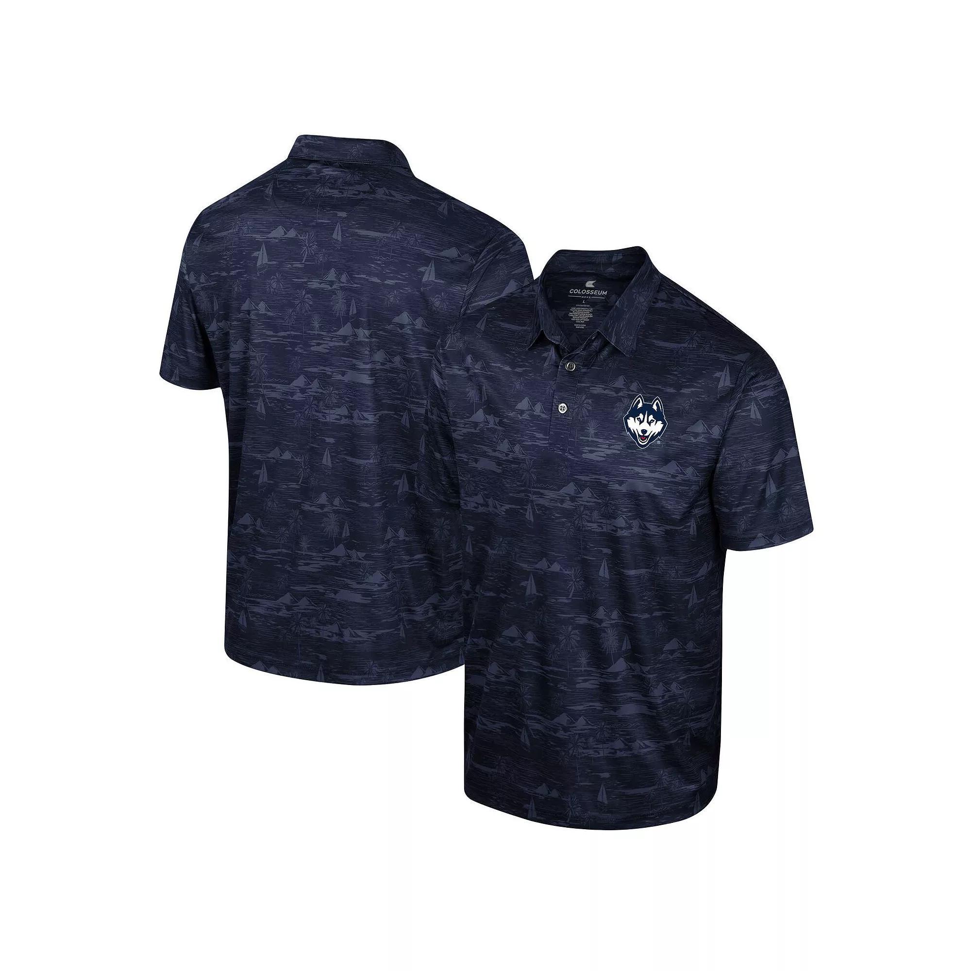 Men's Colosseum Black Colorado Buffaloes Daly Print Polo,  Product Image