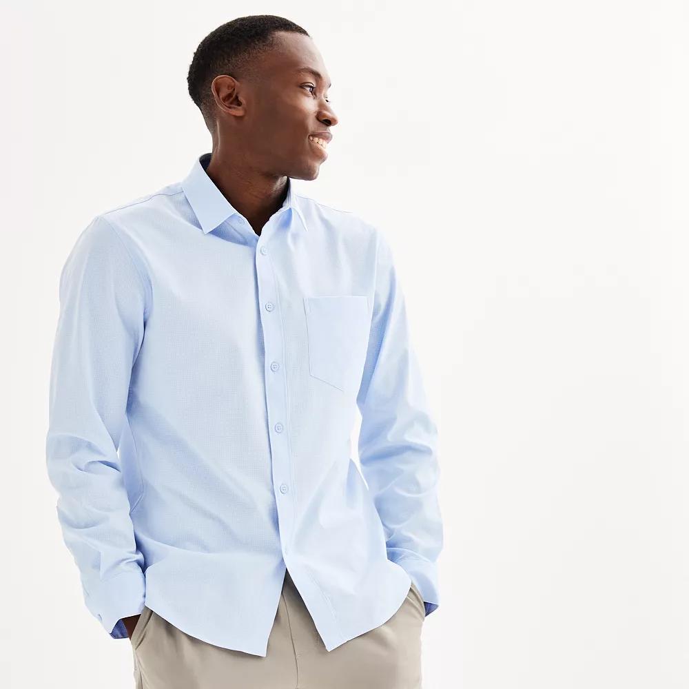 Men's FLX Slim Performance Untucked-Fit Button Down Long Sleeve Shirt,  Product Image