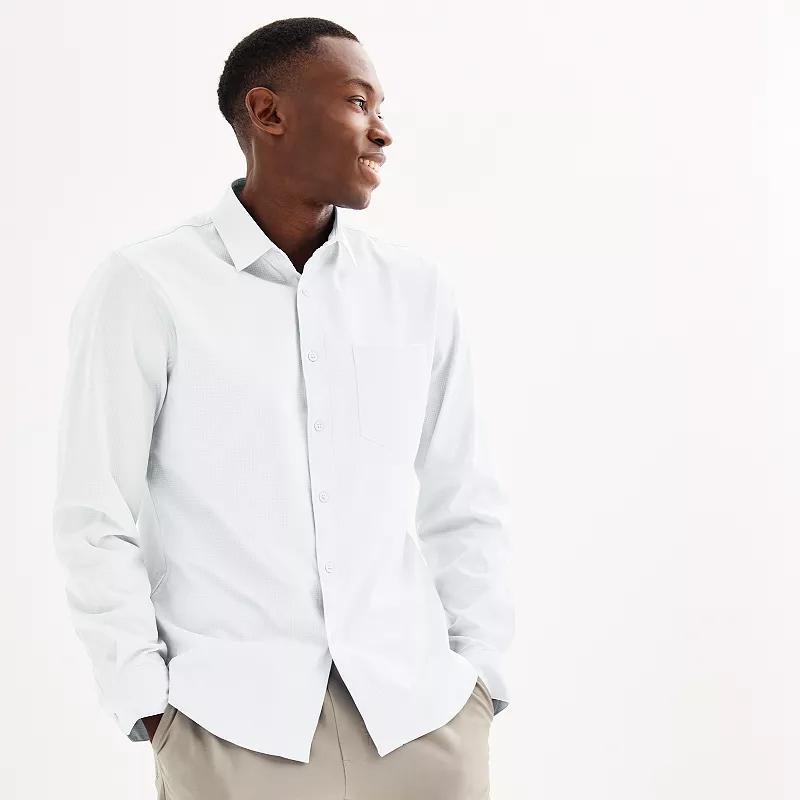 Men's FLX Slim Performance Untucked-Fit Button Down Long Sleeve Shirt,  Product Image