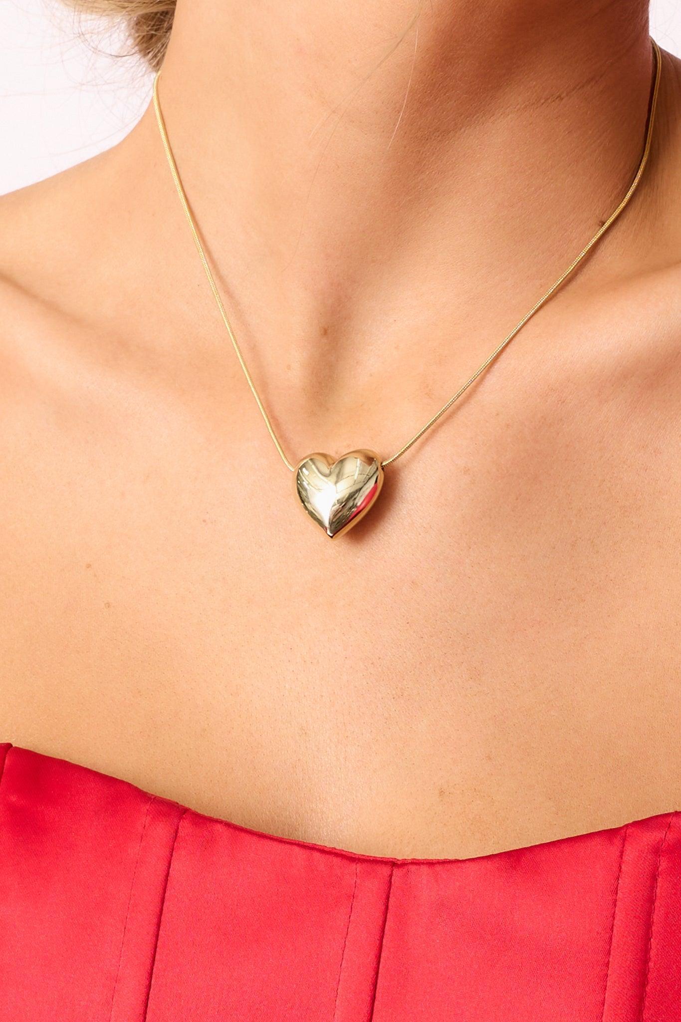 The Dreamer In Me Gold Heart Pendant Necklace Product Image