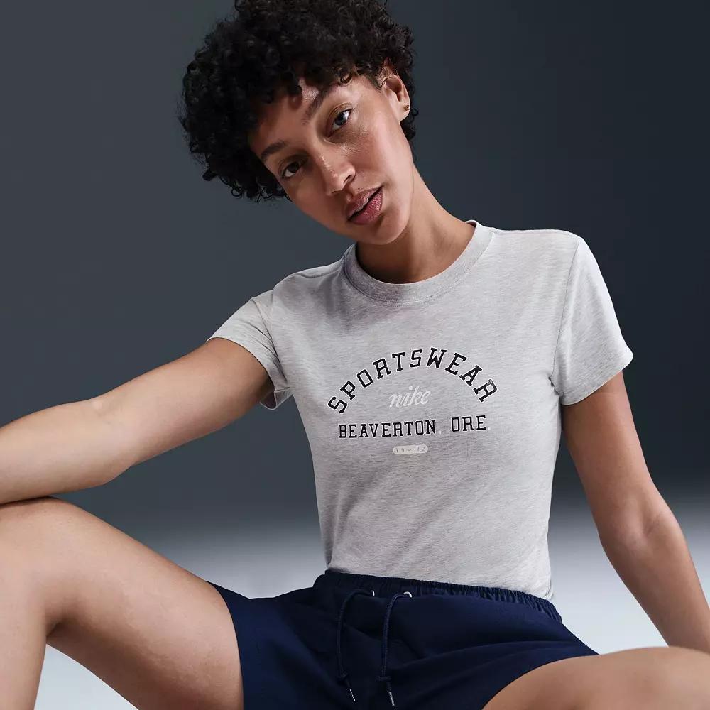 Womens Nike Sportswear Phoenix Slim Graphic T-Shirt | HV4974-050 Product Image