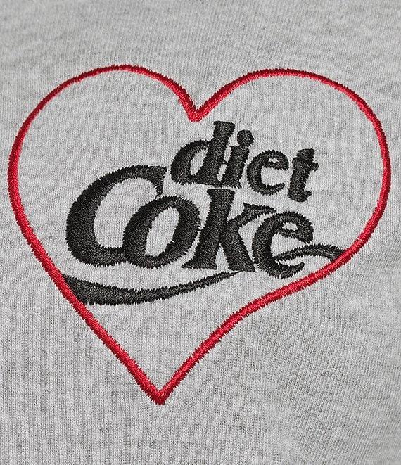 Junk Food Diet Coke Heart Short Sleeve Cropped T-Shirt Product Image