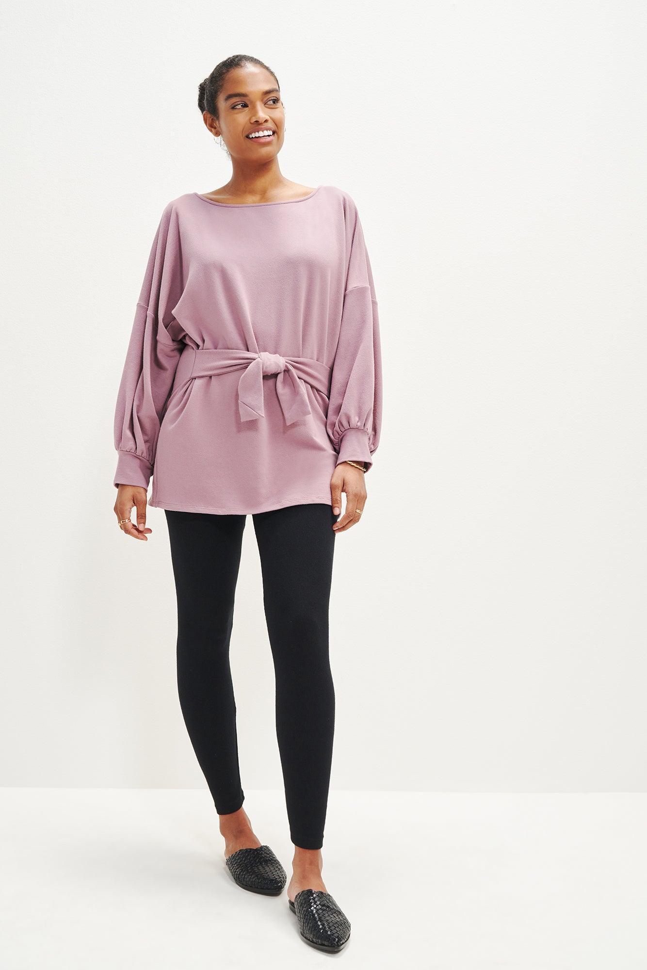 Fleur Reverie Terry Sweatshirt - Lavender - ReAmour Product Image