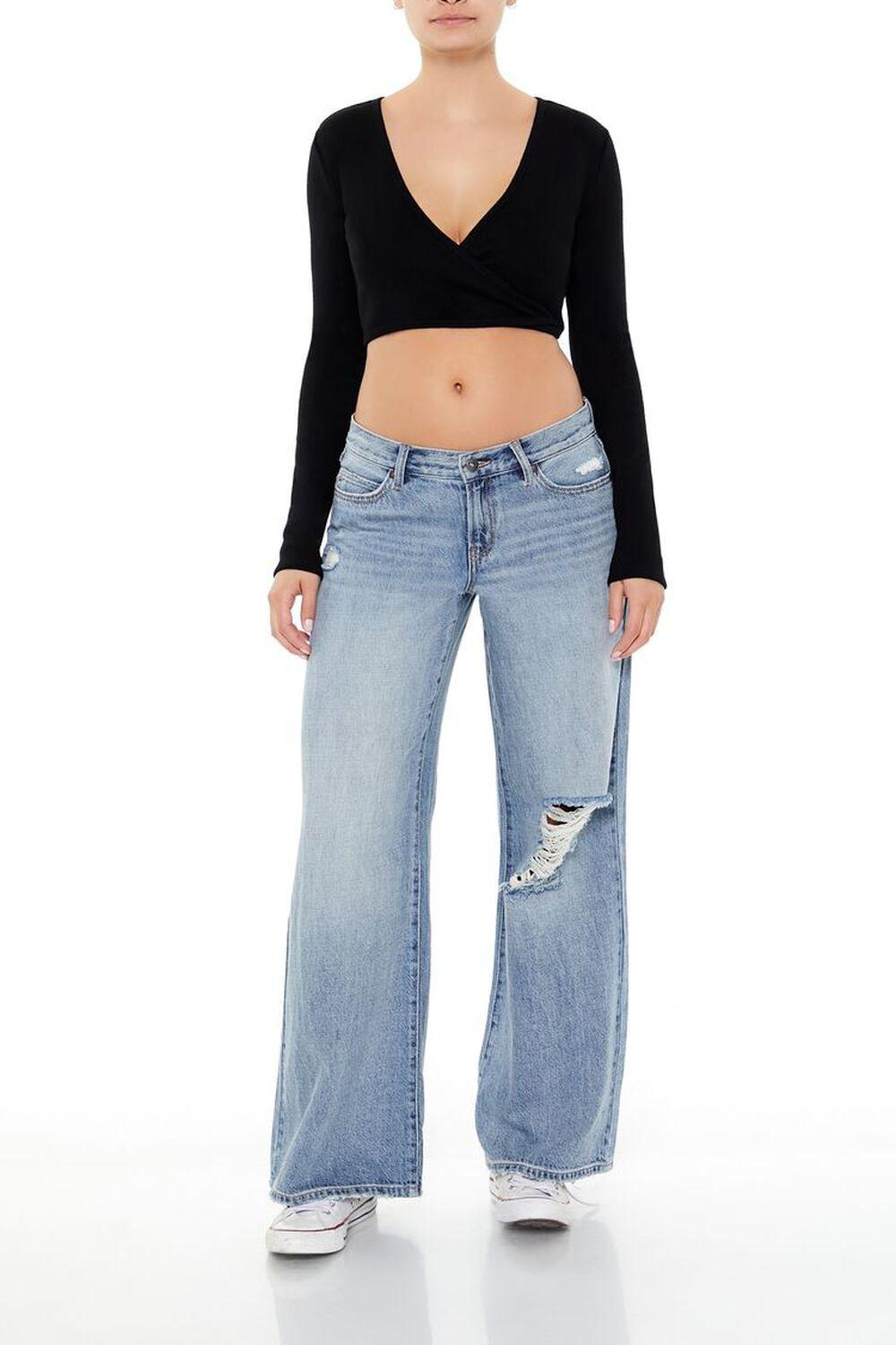 Surplice Crop Wrap Top | Forever 21 Product Image