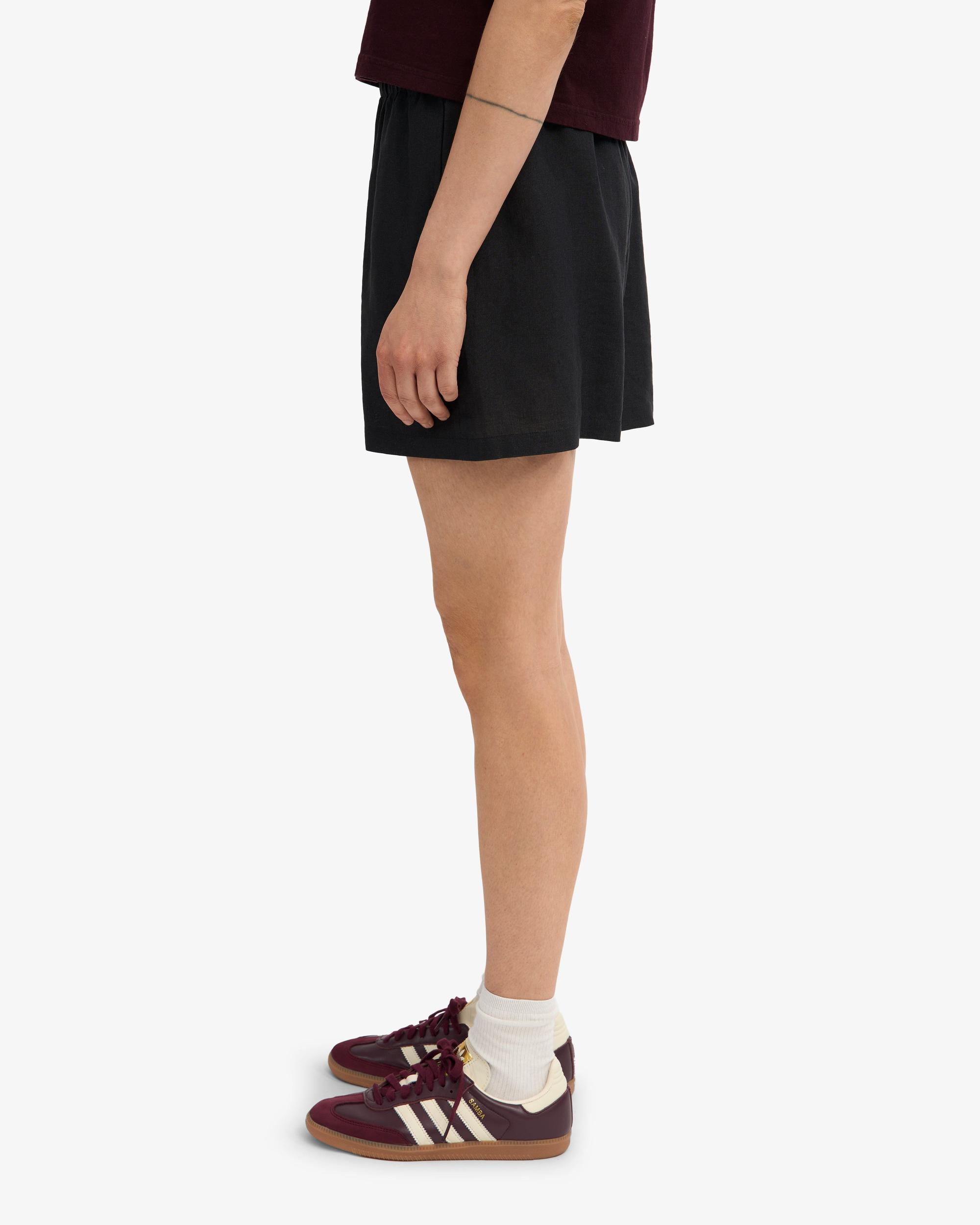 Linen Shorts - Petrol Blue Product Image