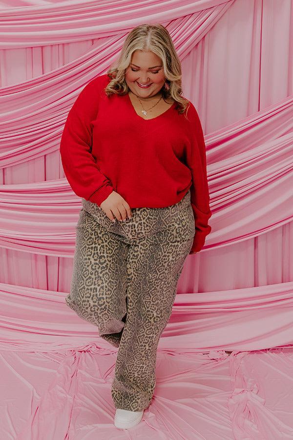 Coy Smile Knit Sweater Top Curves Product Image