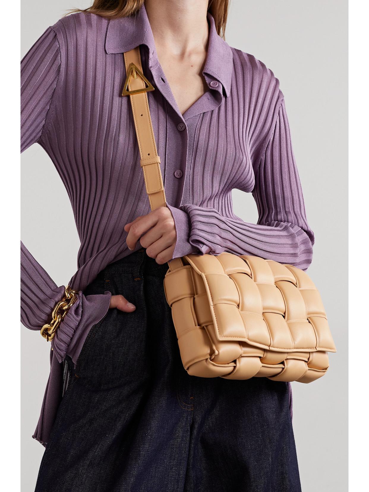 BOTTEGA VENETA Cassette Padded Intrecciato Leather Shoulder Bag In Neutrals Product Image