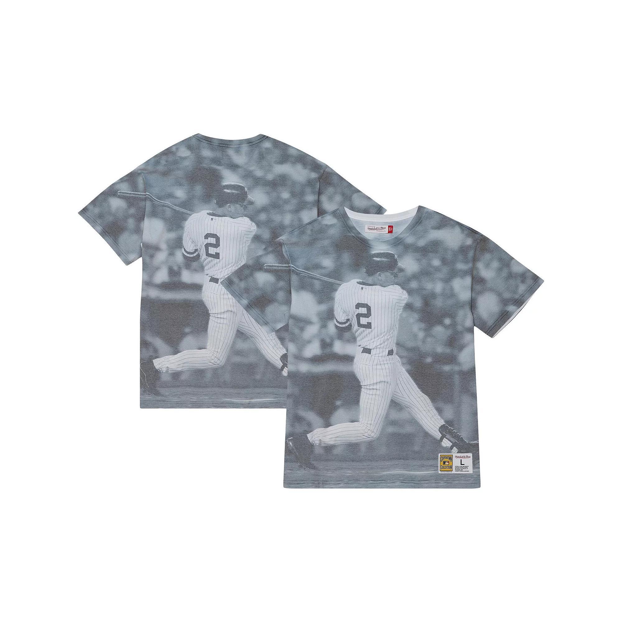 Men's Mitchell & Ness Derek Jeter New York Yankees Cooperstown Collection Highlight Sublimated Player Graphic T-Shirt, Size: 2XL, White Product Image