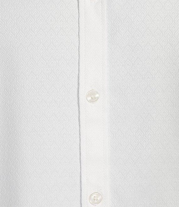 Murano Slim Fit Geometric Print Long Sleeve Woven Shirt Product Image