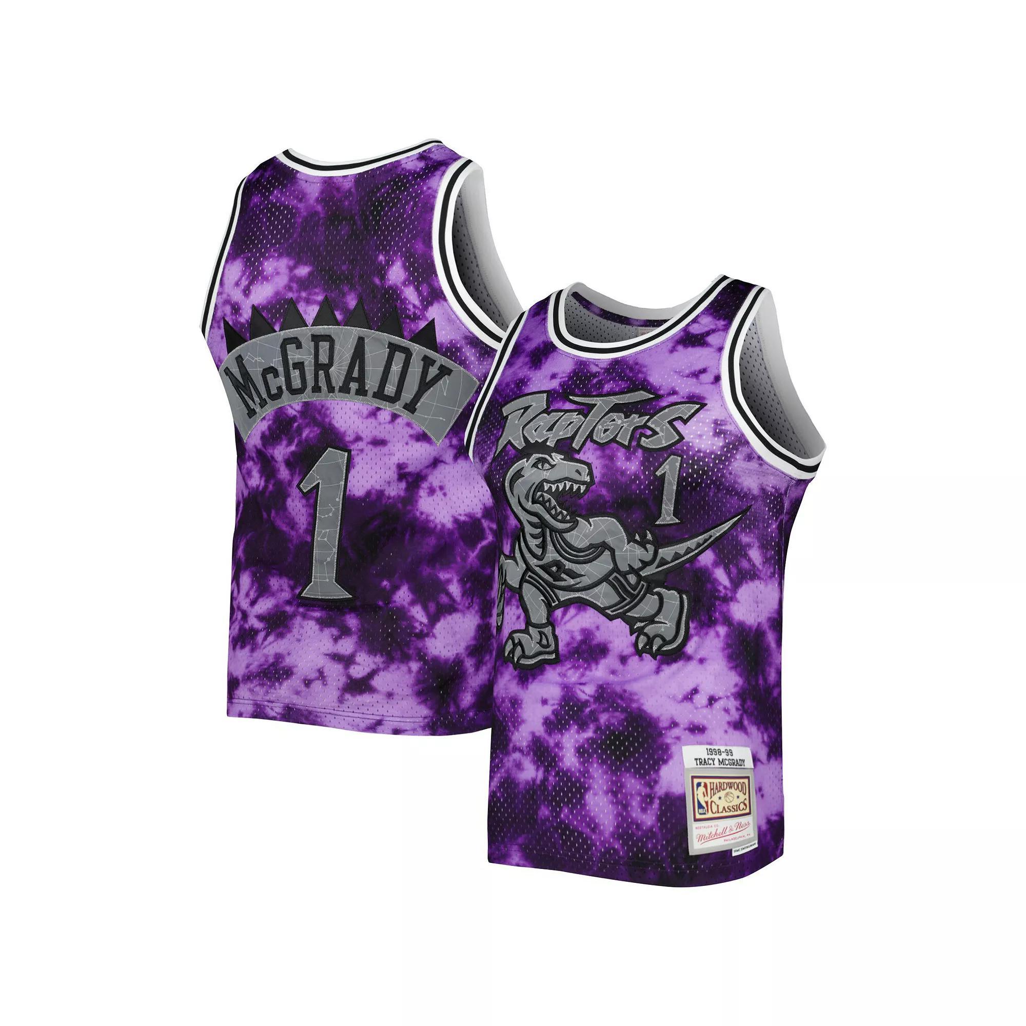 Men's Mitchell & Ness Tracy McGrady Purple Toronto Raptors 1998/99 Galaxy Swingman Jersey, Size: Small, Rpt Purple Product Image