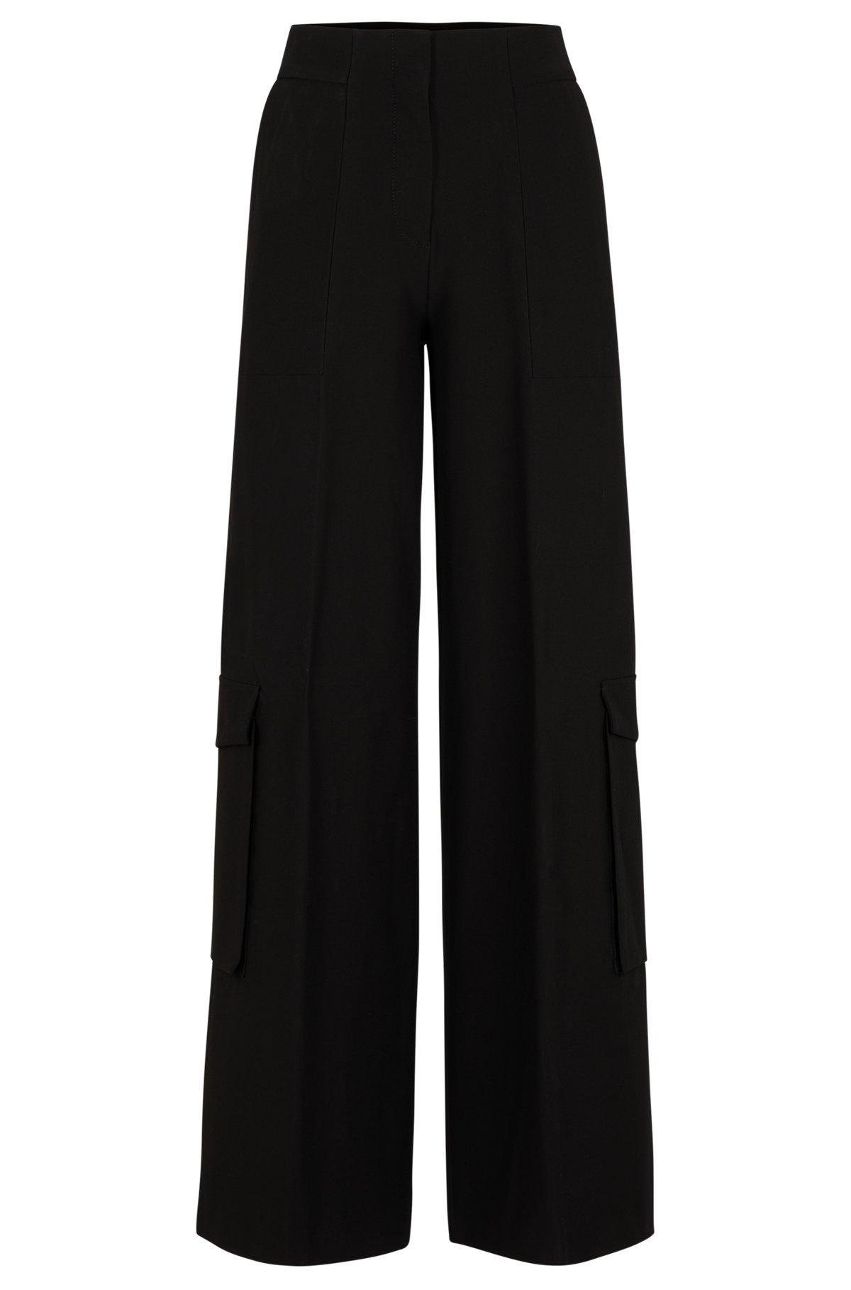 Regular-fit cargo trousers with wide leg Product Image