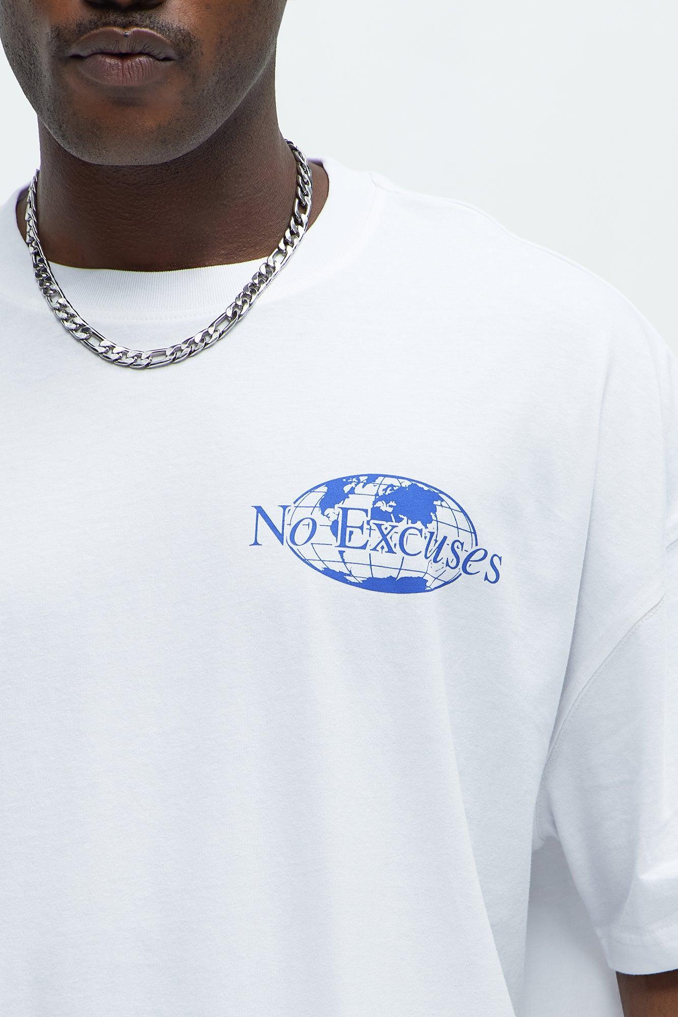 No Excuses Oversized Short Sleeve Tee - White Product Image