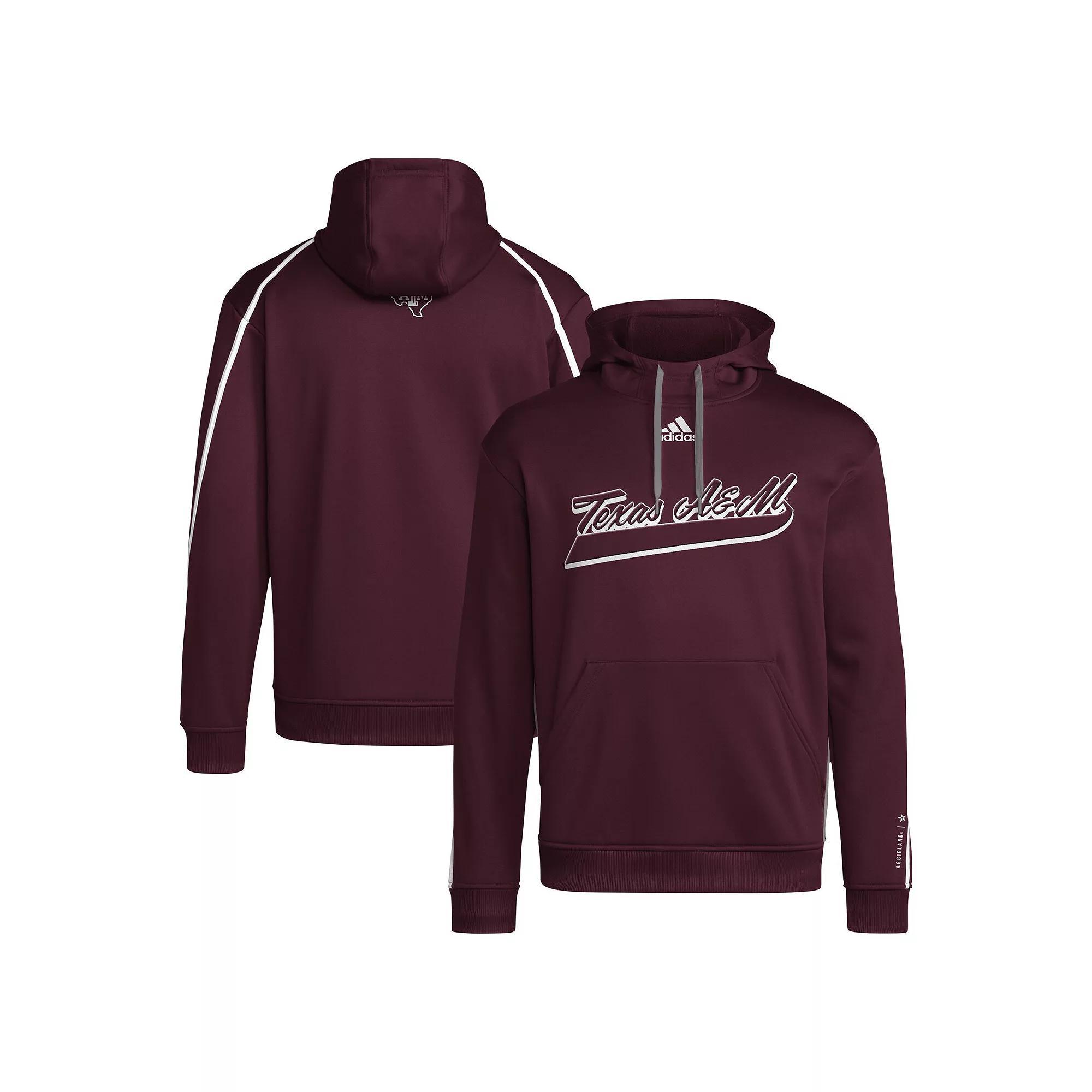 Mens adidas Maroon Texas A&M Aggies 2024 Sideline Travel Pullover Hoodie Product Image