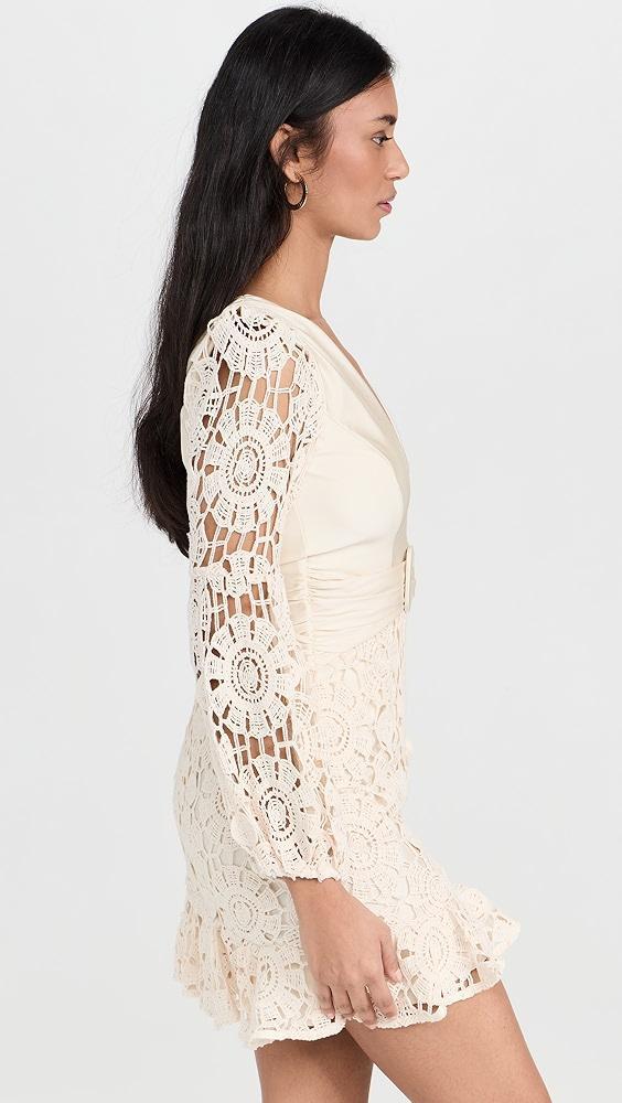 PatBO Crochet Plunge Mini Dress | Shopbop Product Image