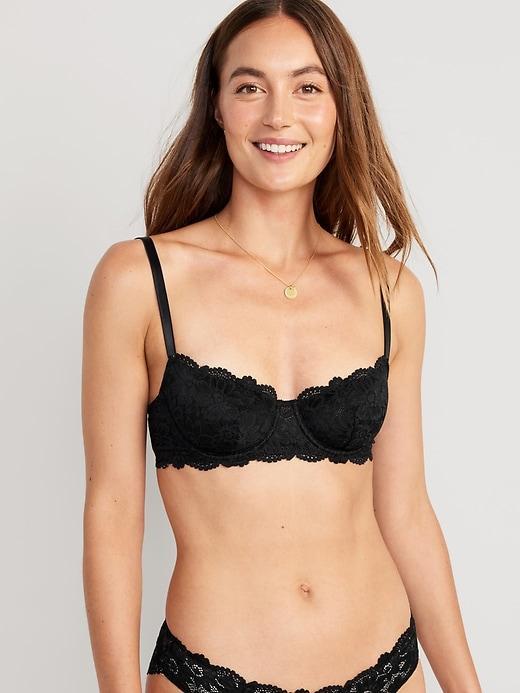 Lace Underwire Balconette Bra Product Image