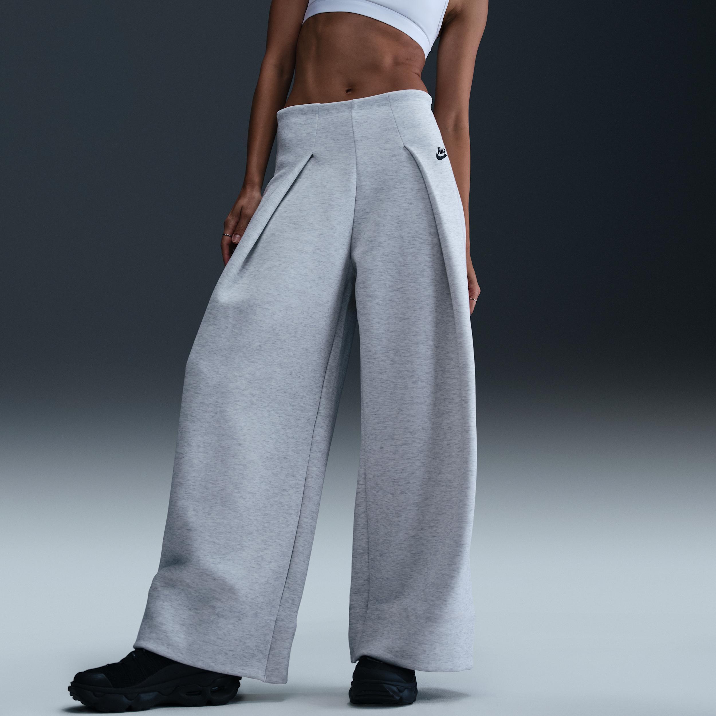 Womens Nike Sportswear Tech Fleece High-Waisted Pleated Pants | FV8052-013 Product Image