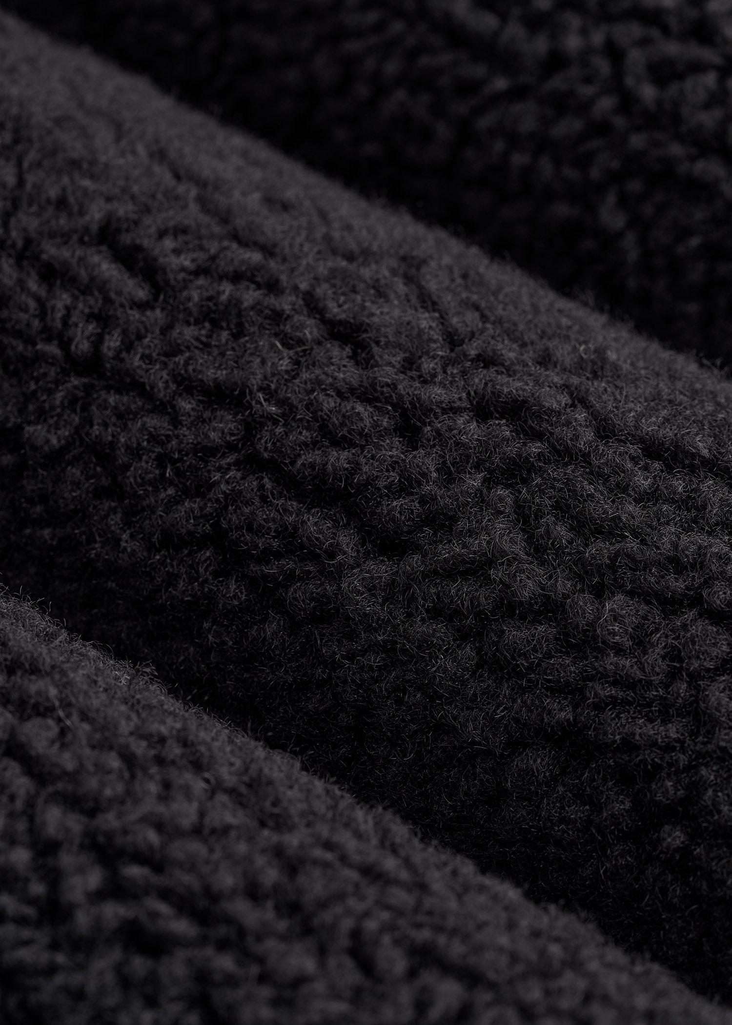 Relaxed Shearling Jacket for Tall Women in Black Female Product Image