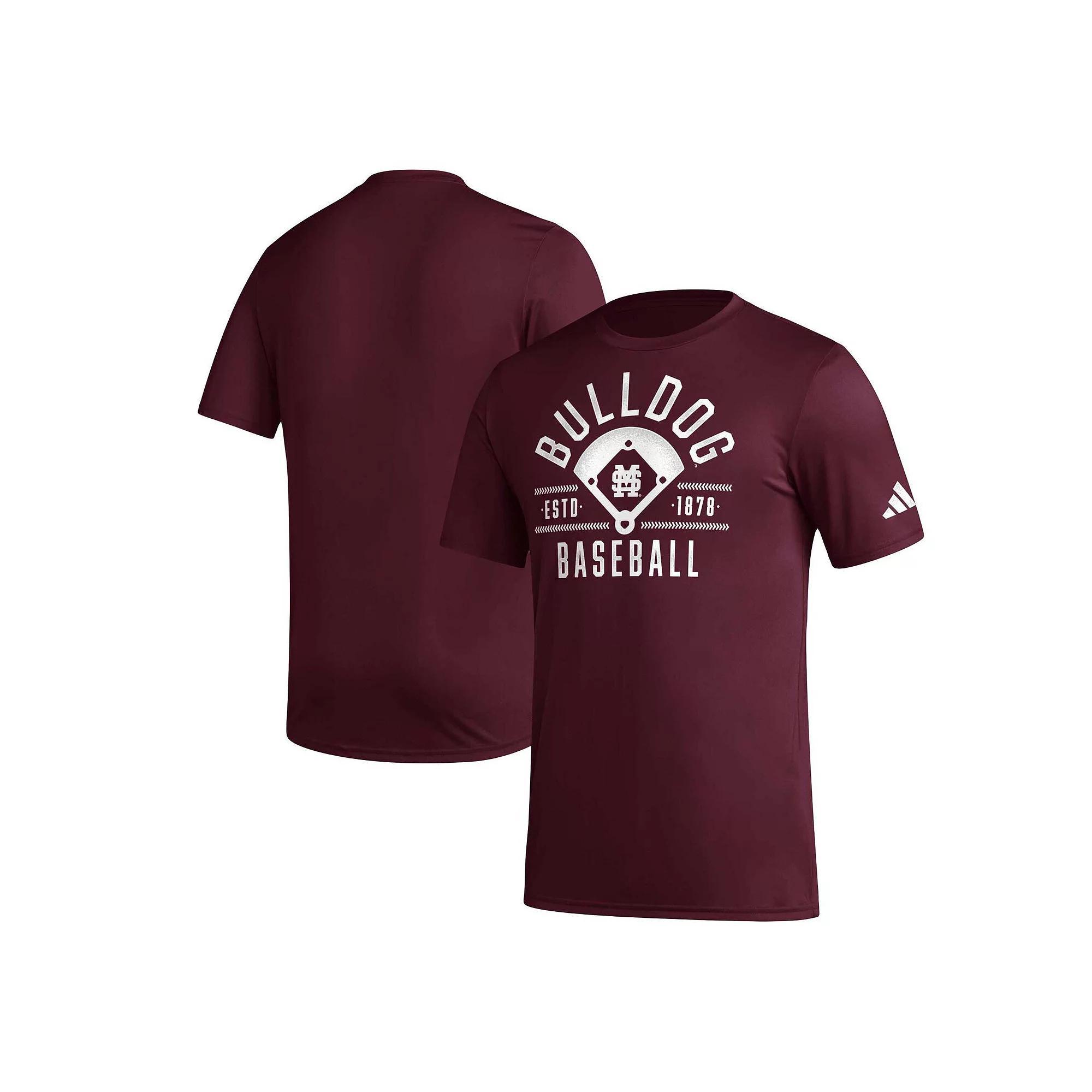 Men's adidas  Maroon Mississippi State Bulldogs Exit Velocity Baseball Pregame AEROREADY T-Shirt, Size: Medium, Mst Red Product Image