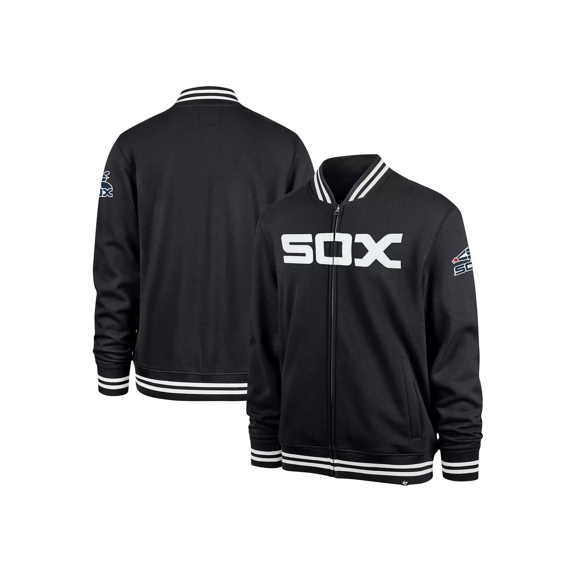 Men's '47 Navy Chicago White Sox Wax Pack Pro Camden Full-Zip Track Jacket,  Product Image