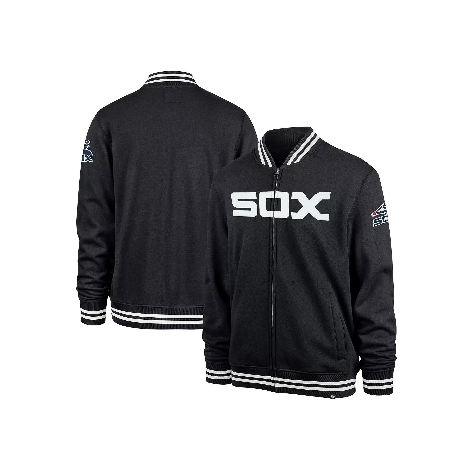 Men's '47 Navy Chicago White Sox Wax Pack Pro Camden Full-Zip Track Jacket,  Product Image