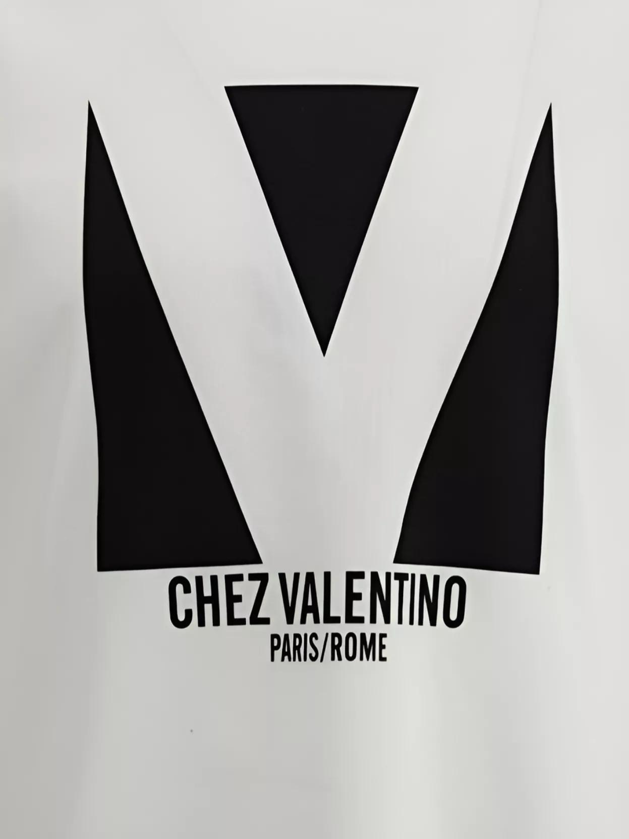 VALENTINO Mens Avorio Logo-print Crew-neck Cotton-jersey T-shirt Product Image