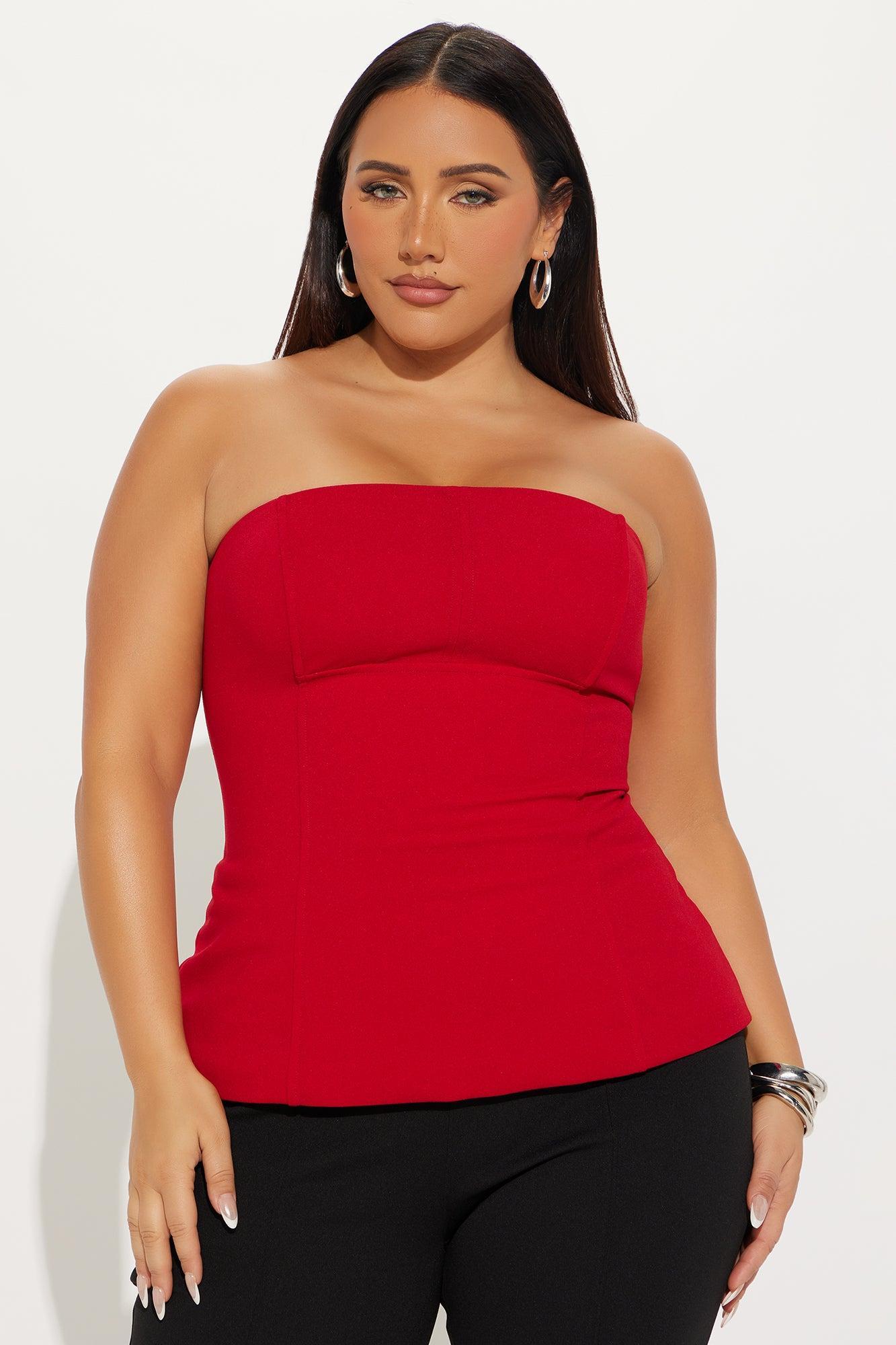Modern Fairy Tale Strapless Corset Top - Red Product Image