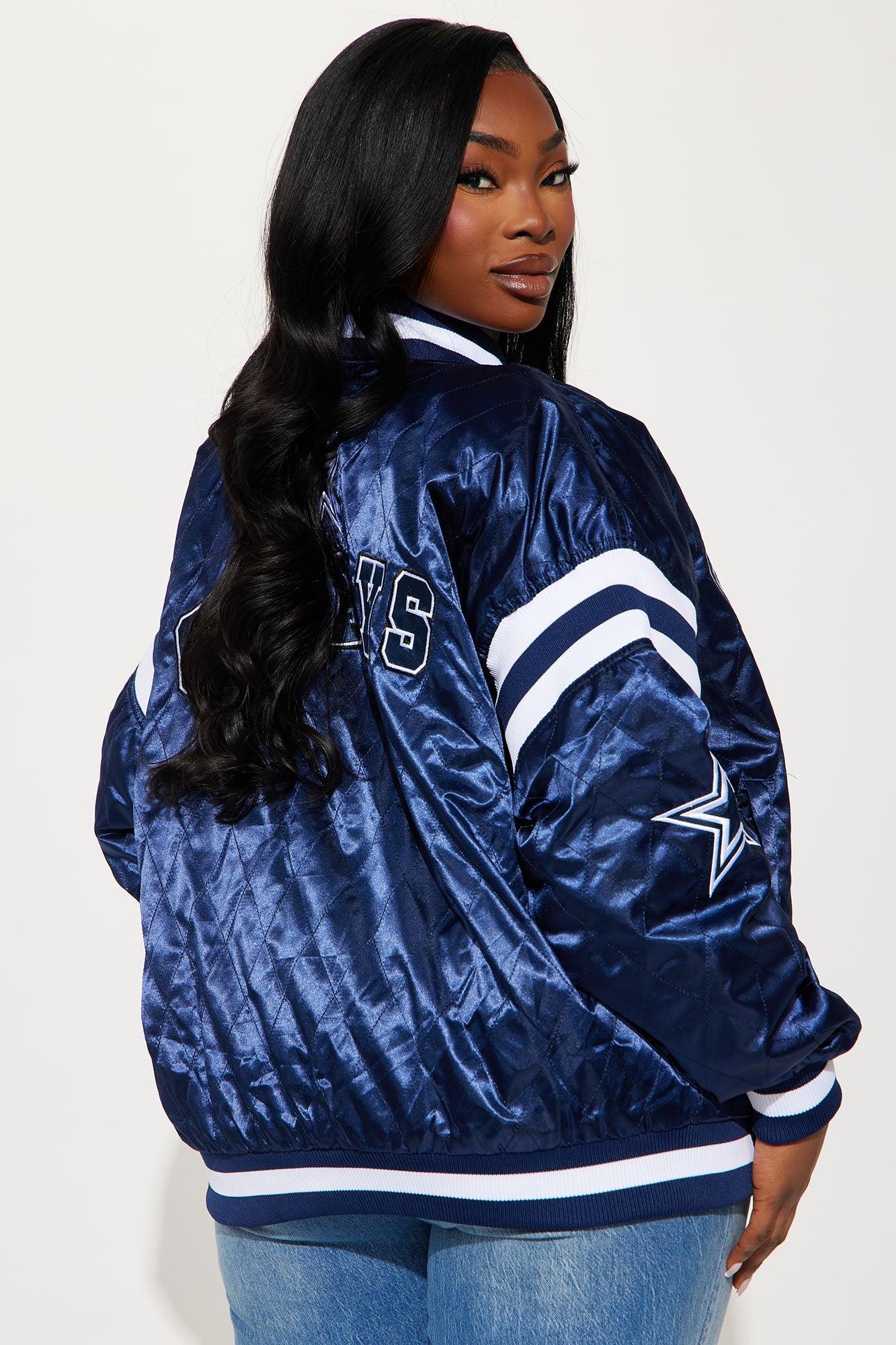 Dallas Cowboys Quilted Bomber Jacket - Navy Product Image