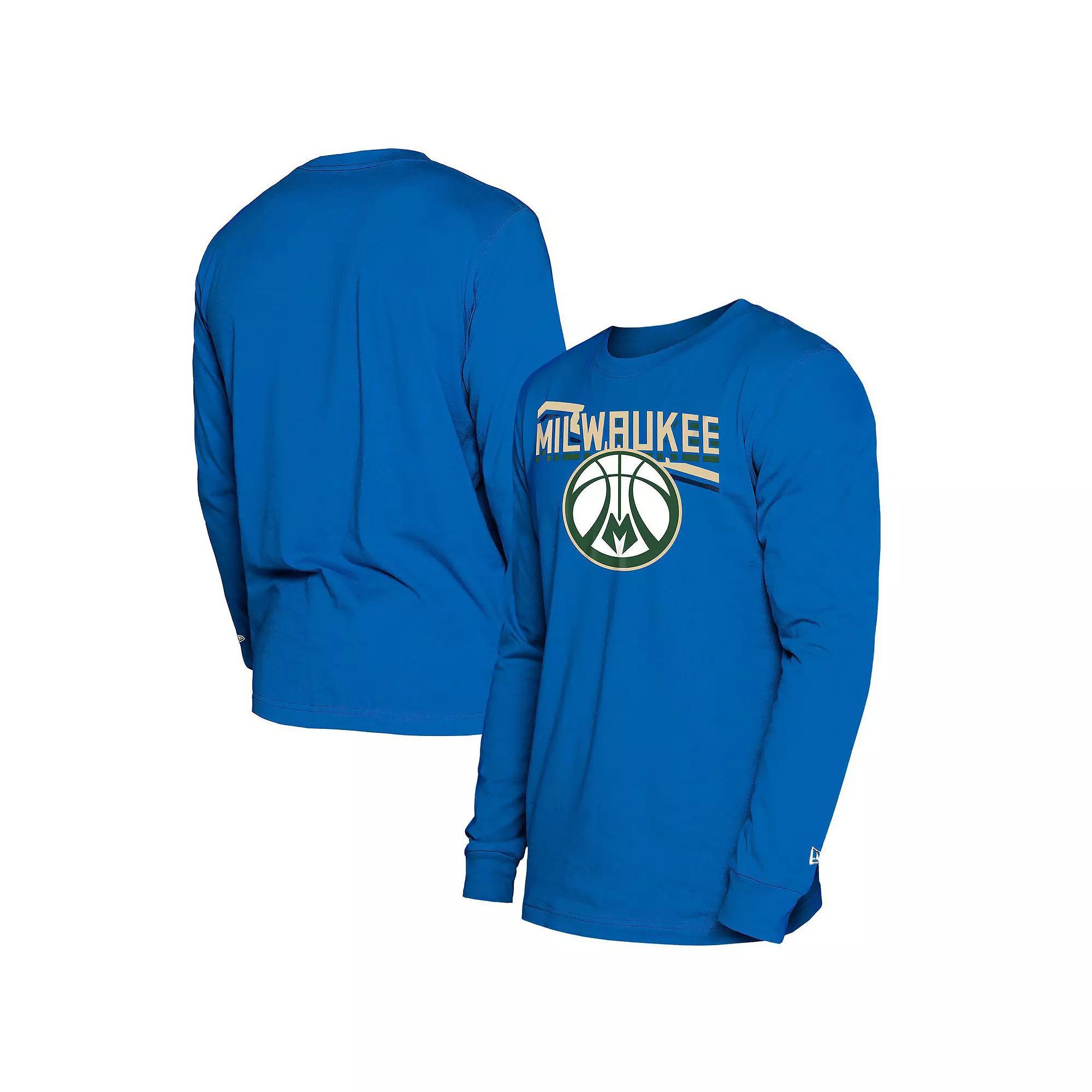 Men's New Era  Blue Sacramento Kings 2024/25 City Edition Long Sleeve T-Shirt, Size: Medium, Kng Blue Product Image