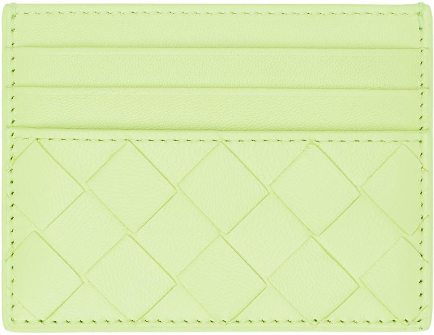 BOTTEGA VENETA Green Intrecciato Card Holder Product Image