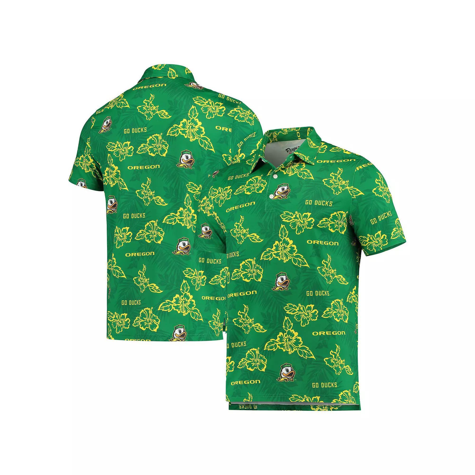 Men's Reyn Spooner Green Oregon Ducks Performance Polo,  Product Image
