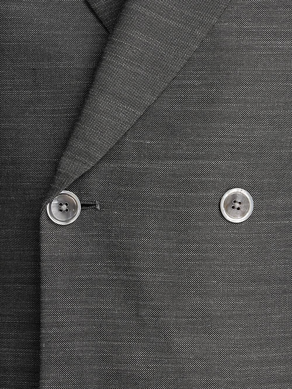 Performance Blend Double Breasted Peak Lapel Suit - Charcoal Product Image